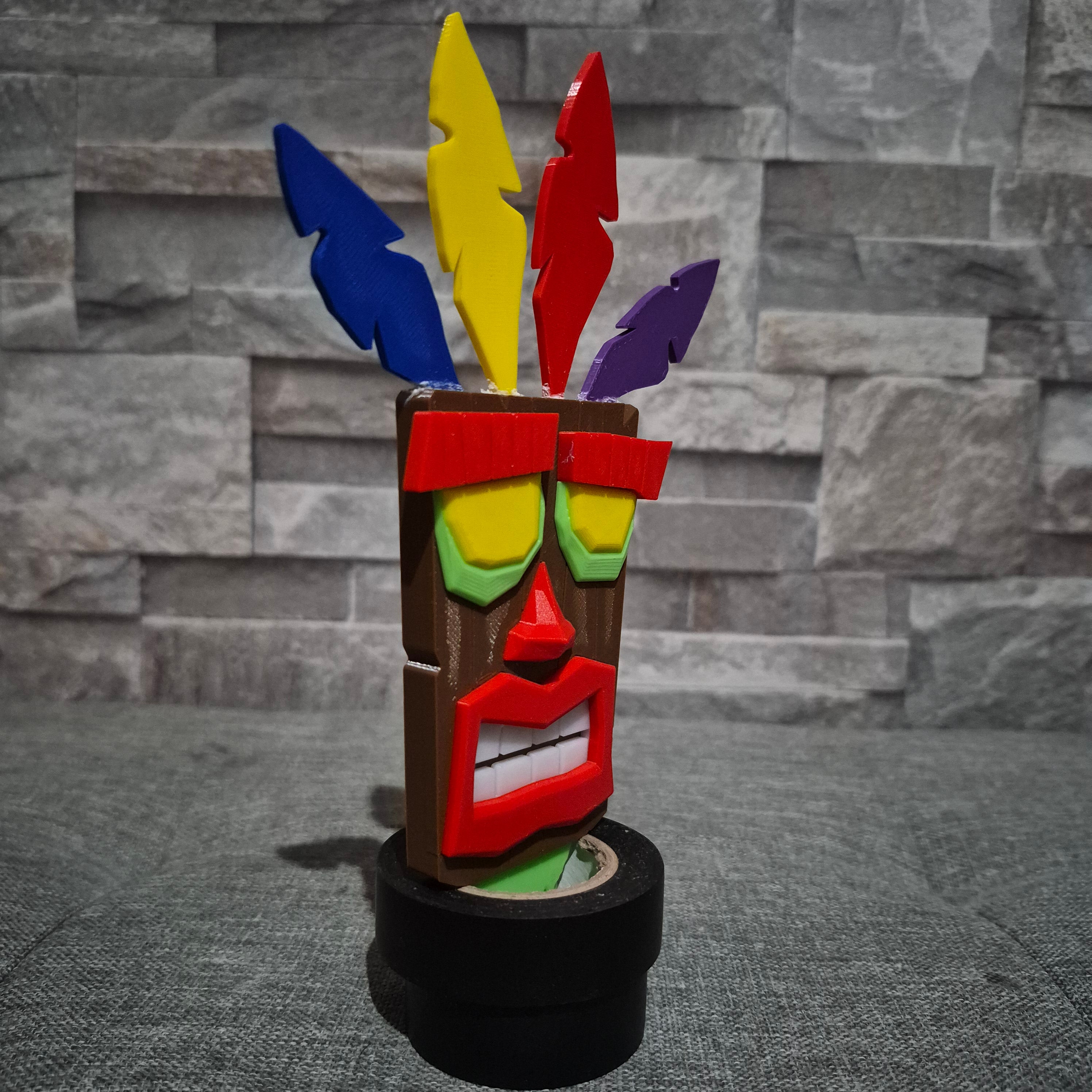 Masque Aku Aku – Figurine Crash Bandicoot en Impression 3D