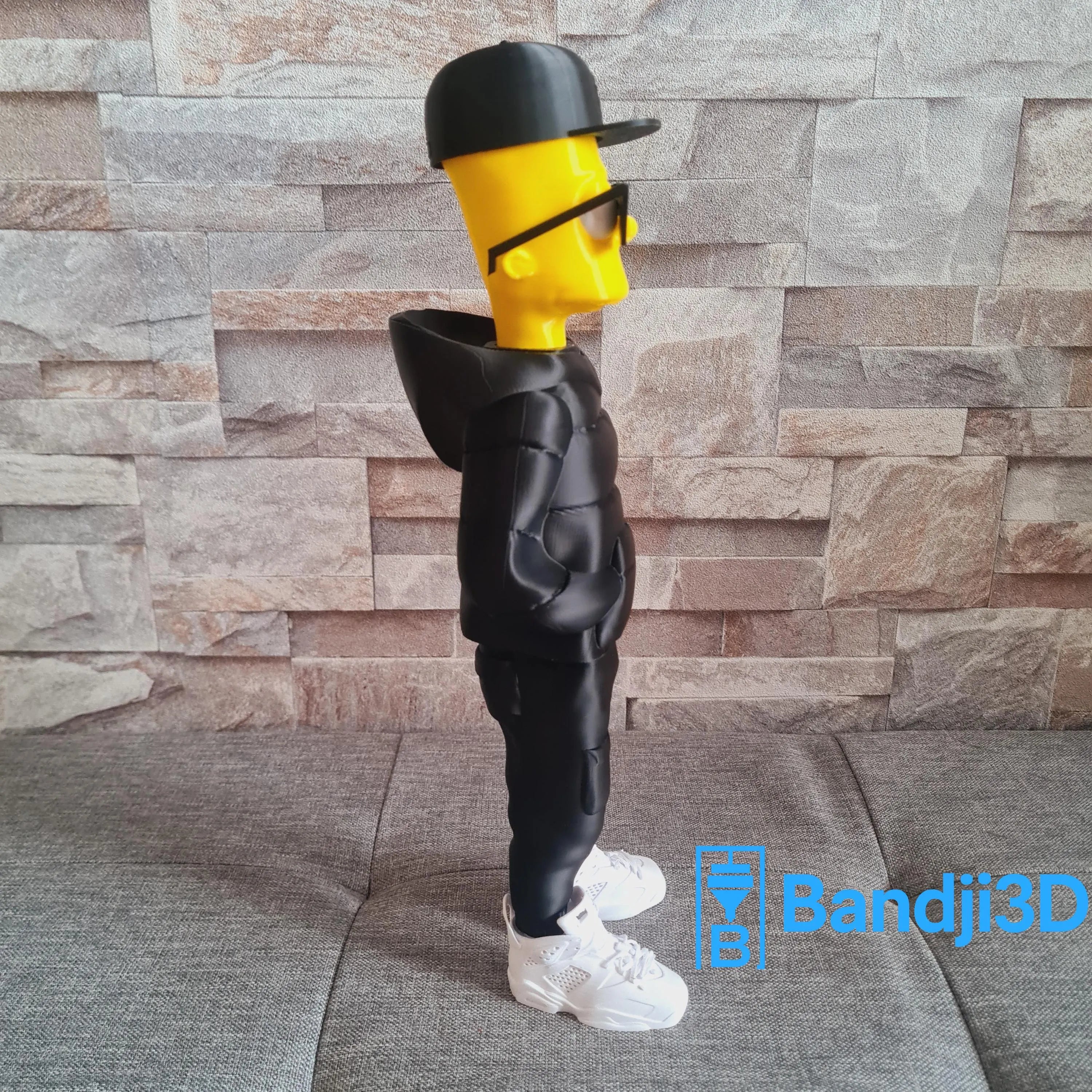 Figurine inspirée de l’univers Bart Simpson streetwear – Édition collector déco pop art – Statue impression 3D personnalisable