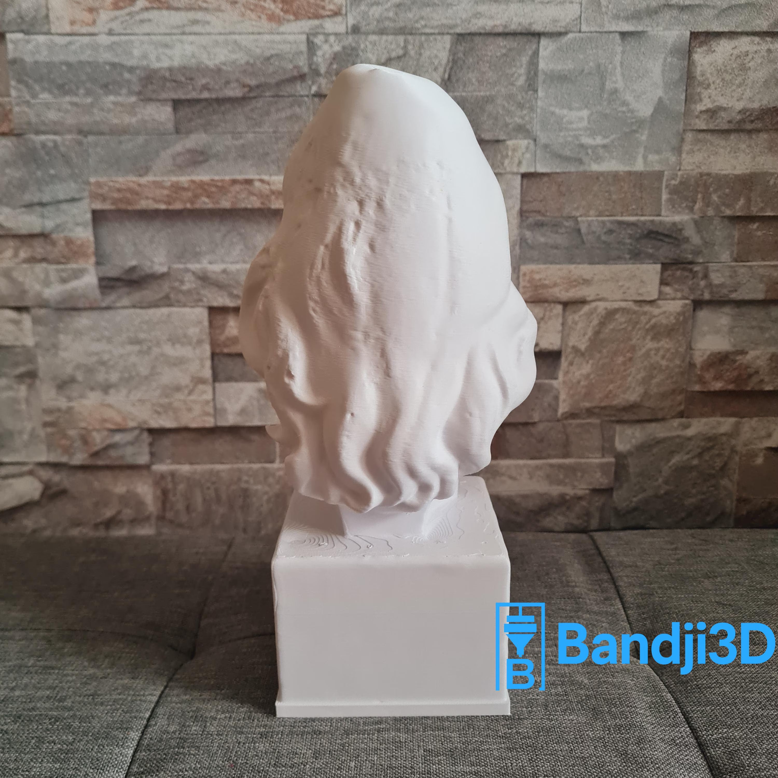 Buste Dalida en impression 3D personnalisable – Statue décorative unique – Sculpture cadeau fan de musique (25 cm / 37 cm)