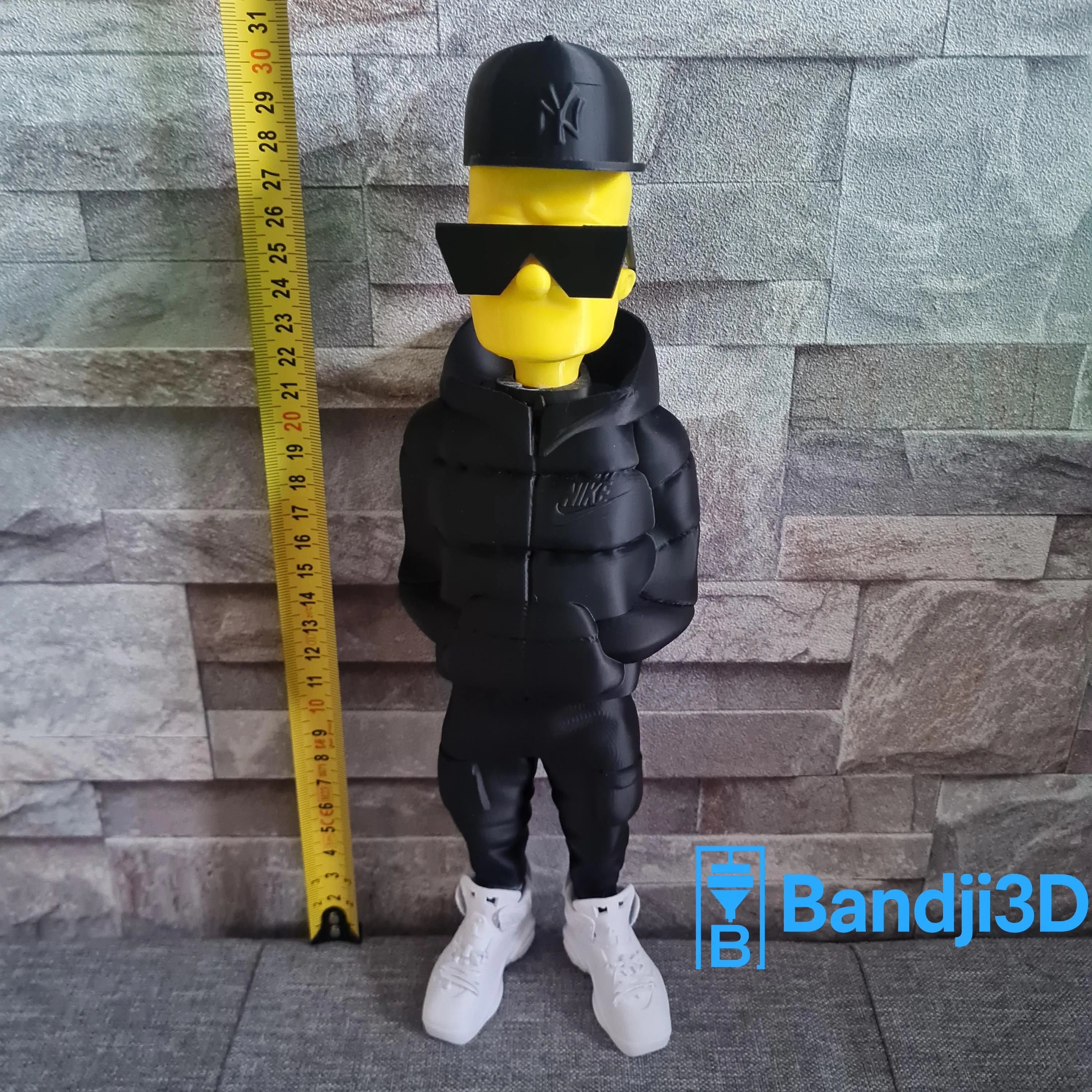 Figurine inspirée de l’univers Bart Simpson streetwear – Édition collector déco pop art – Statue impression 3D personnalisable