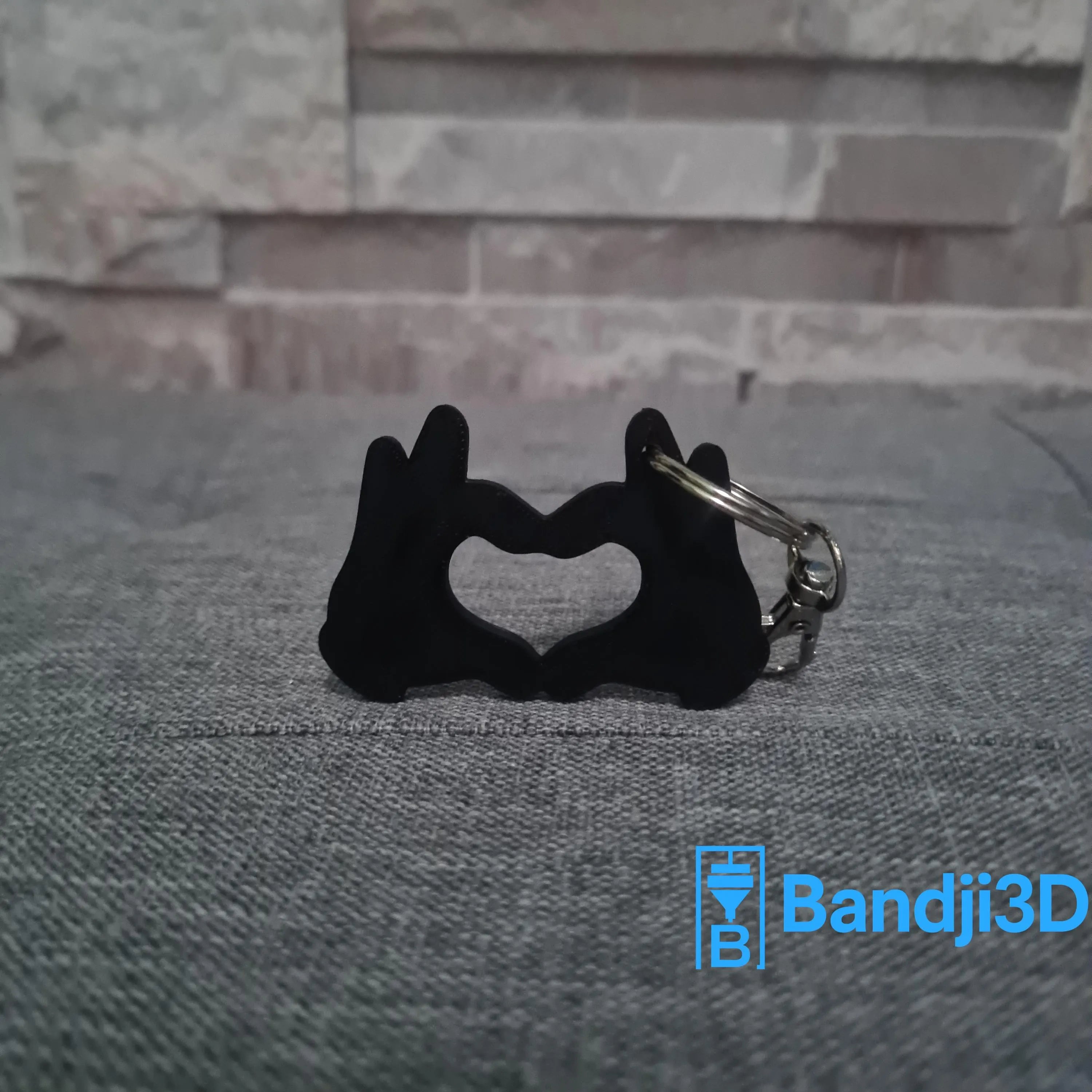 Porte-clés mains cœur cartoon – Accessoire amour et amitié – Cadeau original personnalisé en impression 3D