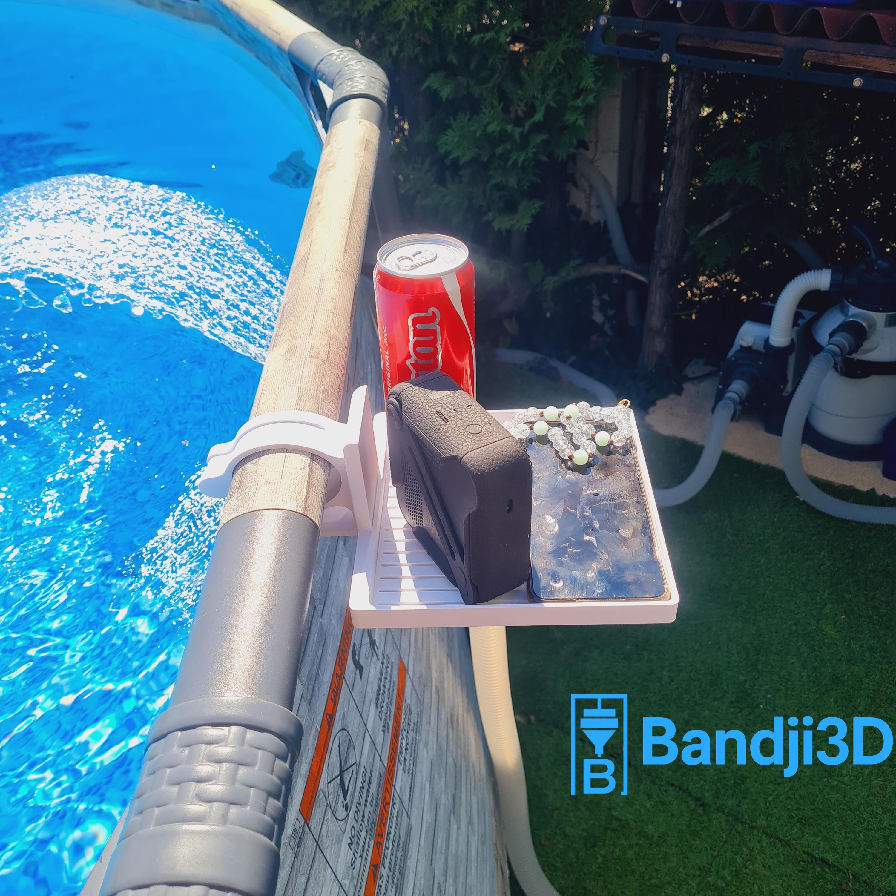 Support piscine pour boisson et smartphone – Plateau flottant compatible Intex & Bestway – Accessoire été