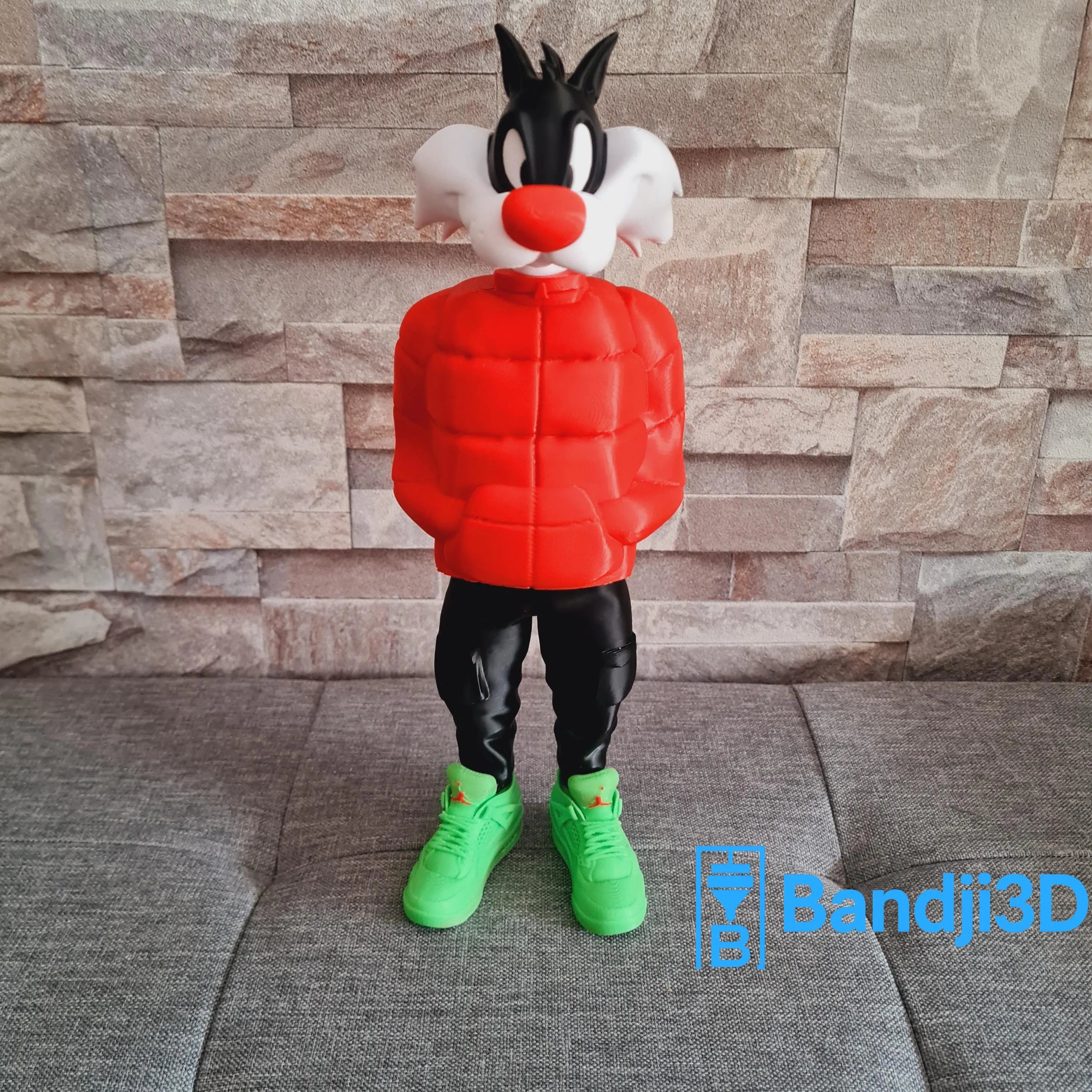 Figurine inspirée de l’univers Sylvestre streetwear – Édition collector déco cartoon – Statue impression 3D personnalisable