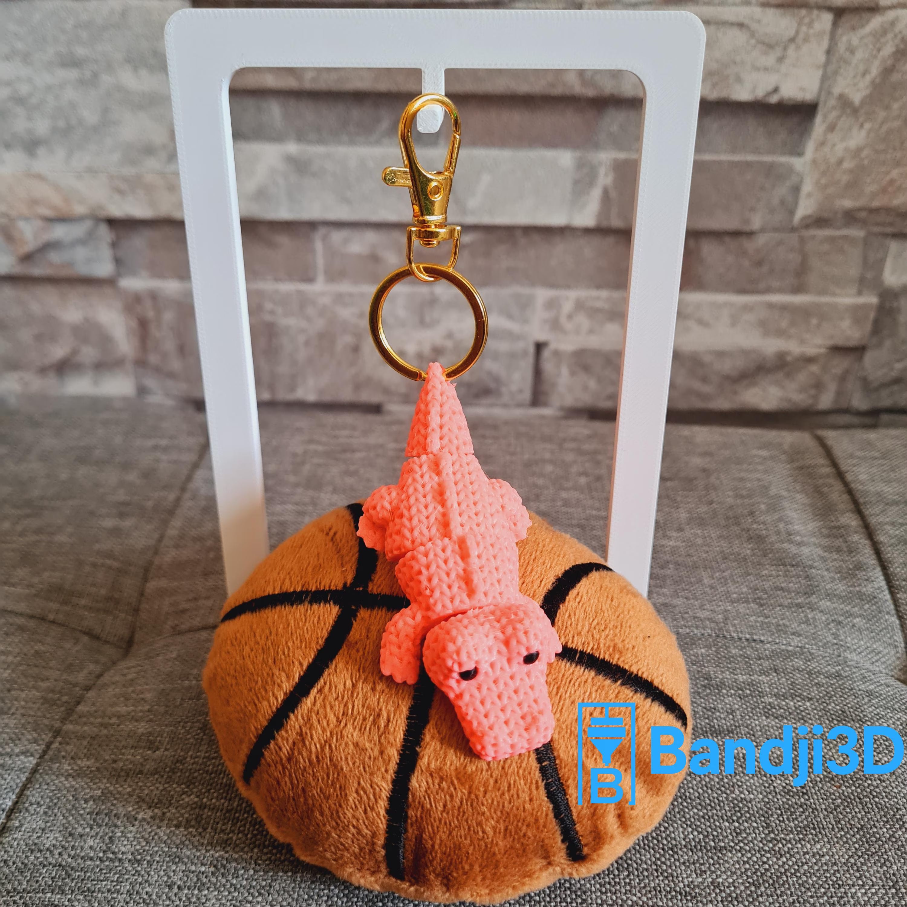 Porte-clés Croco articulé flexible – Jouet fidget en impression 3D – Cadeau original personnalisable