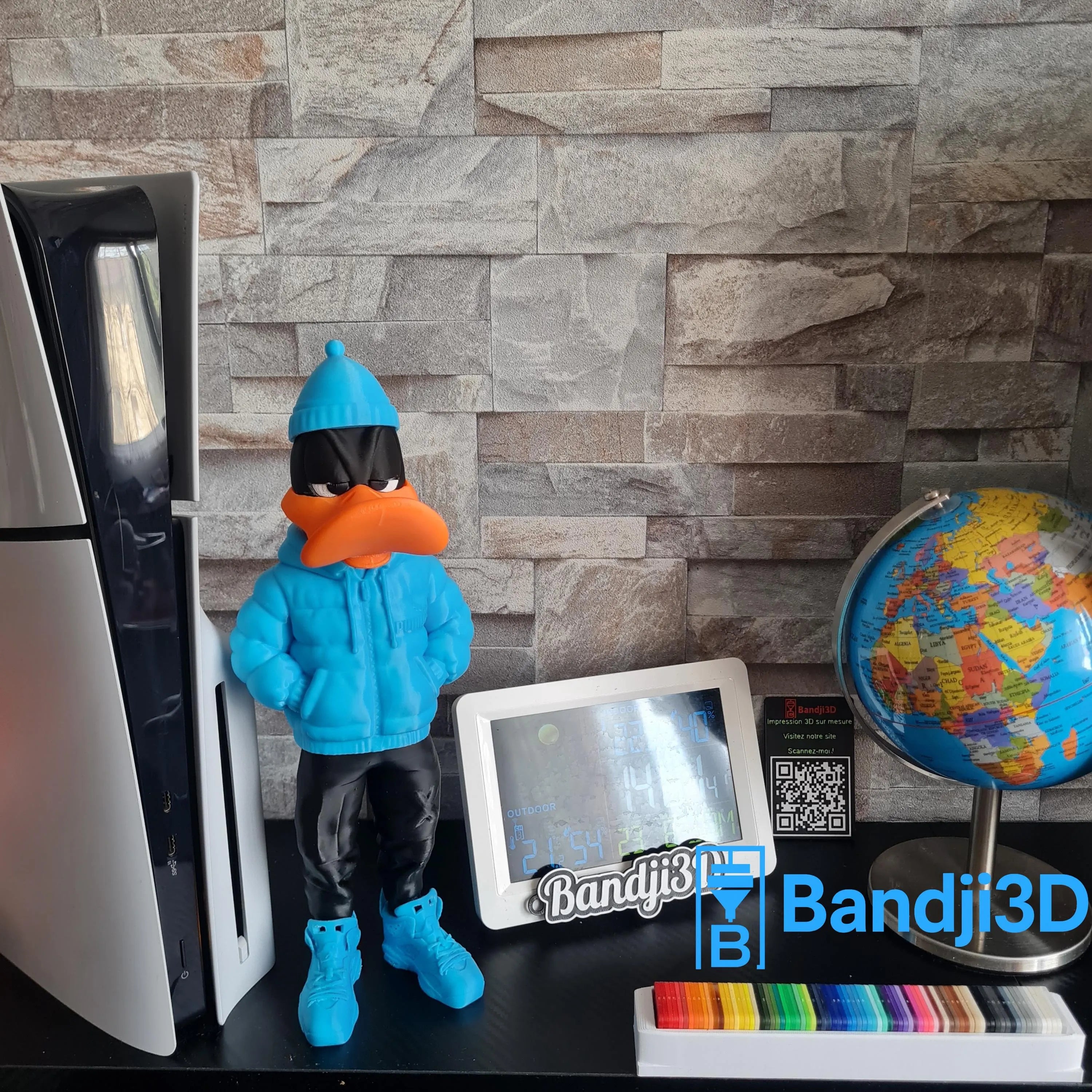 Figurine inspirée de l’univers Daffy Duck streetwear – Édition collector personnalisable – Statue déco cartoon impression 3D