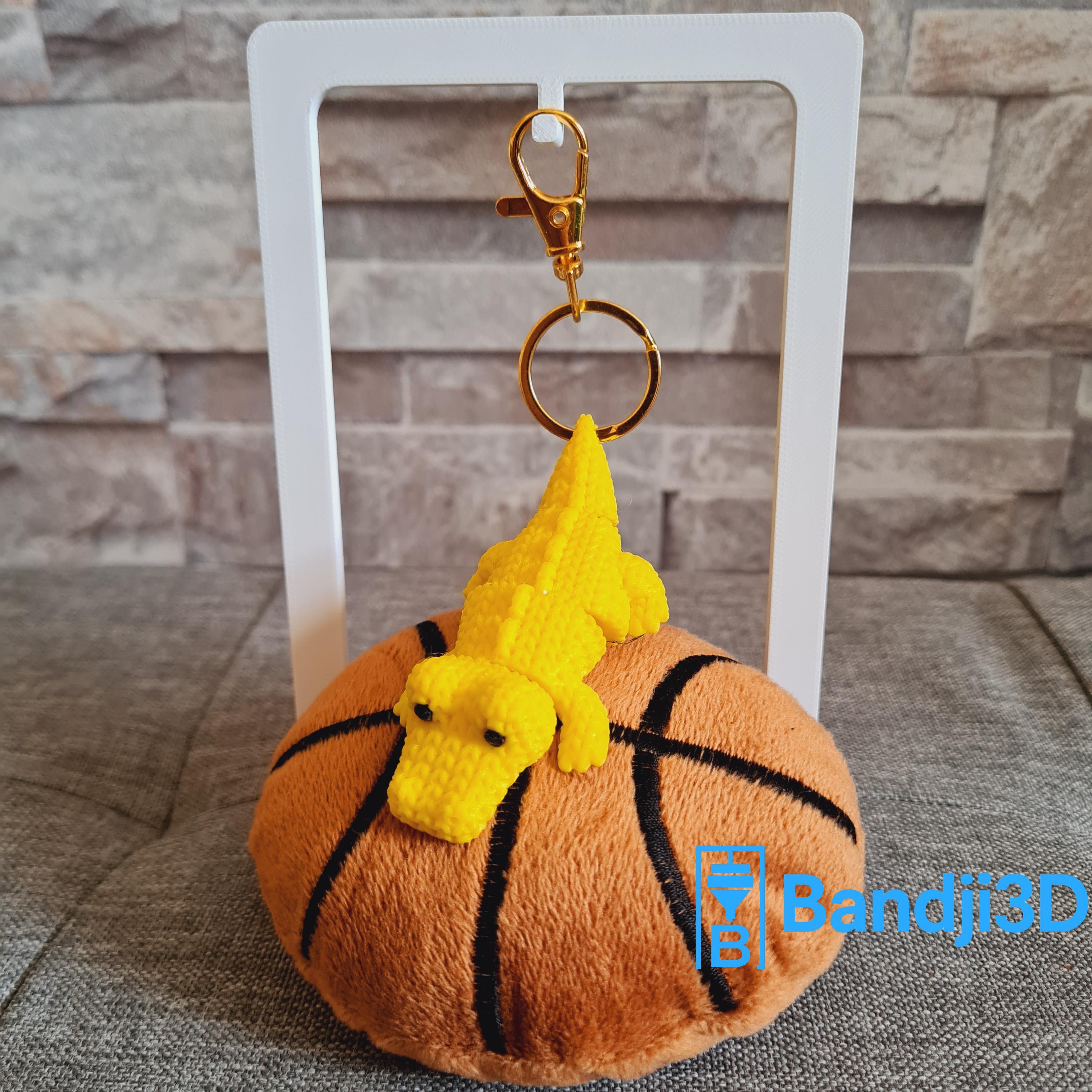 Porte-clés Croco articulé flexible – Jouet fidget en impression 3D – Cadeau original personnalisable