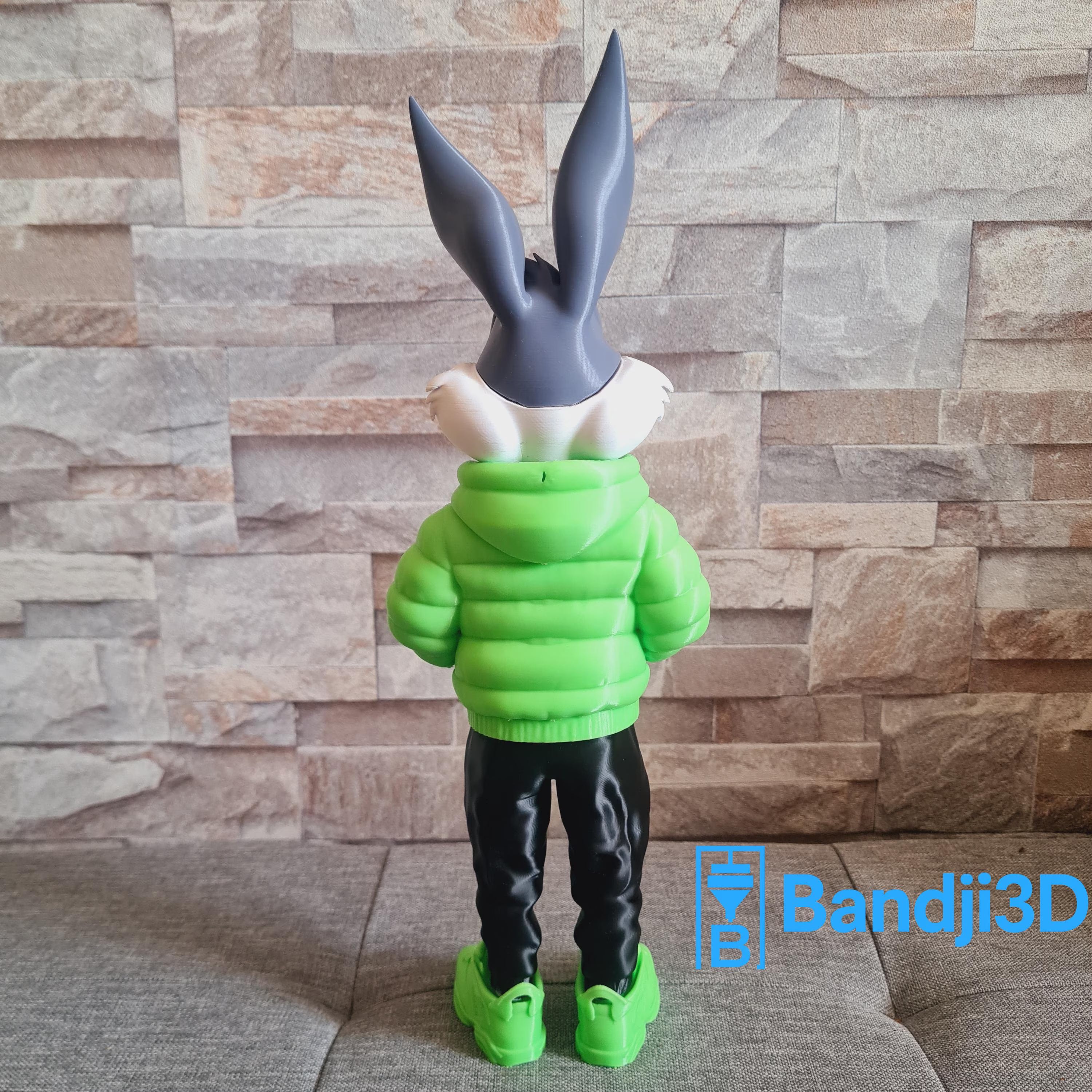 Figurine  inspirée de l’univers Bugs Bunny streetwear personnalisable – Statue déco cartoon en impression 3D – Cadeau original