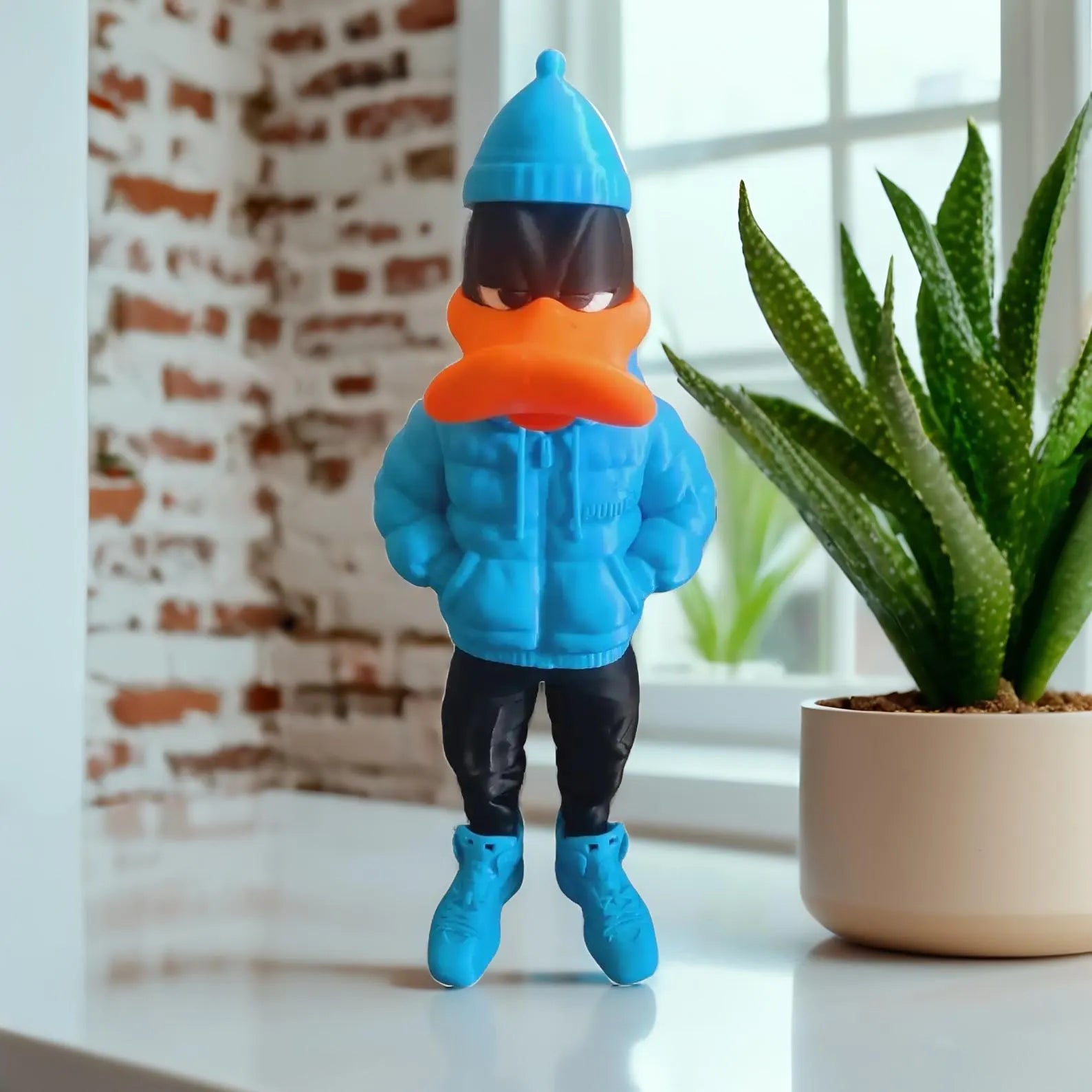 Figurine inspirée de l’univers Daffy Duck streetwear – Édition collector personnalisable – Statue déco cartoon impression 3D