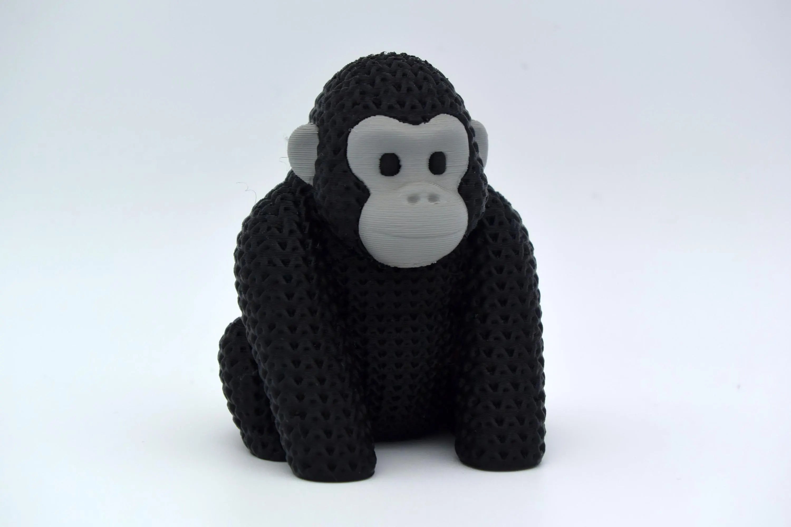 Figurine gorille tricot 3D • Statue déco moderne • Cadeau original • 3 tailles et 14 couleurs