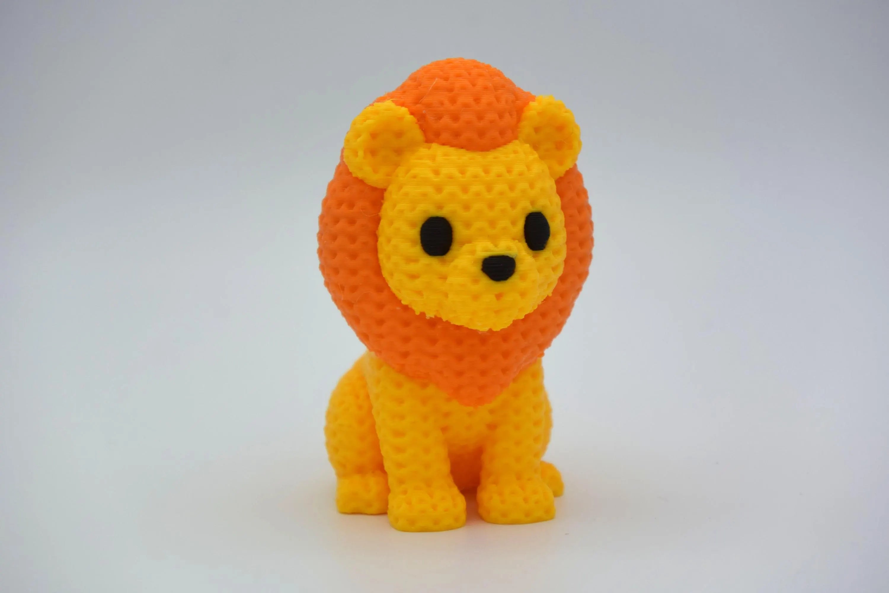 Figurine lion tricot 3D • Sculpture déco artisanale • Cadeau original • 2 tailles et 14 couleurs