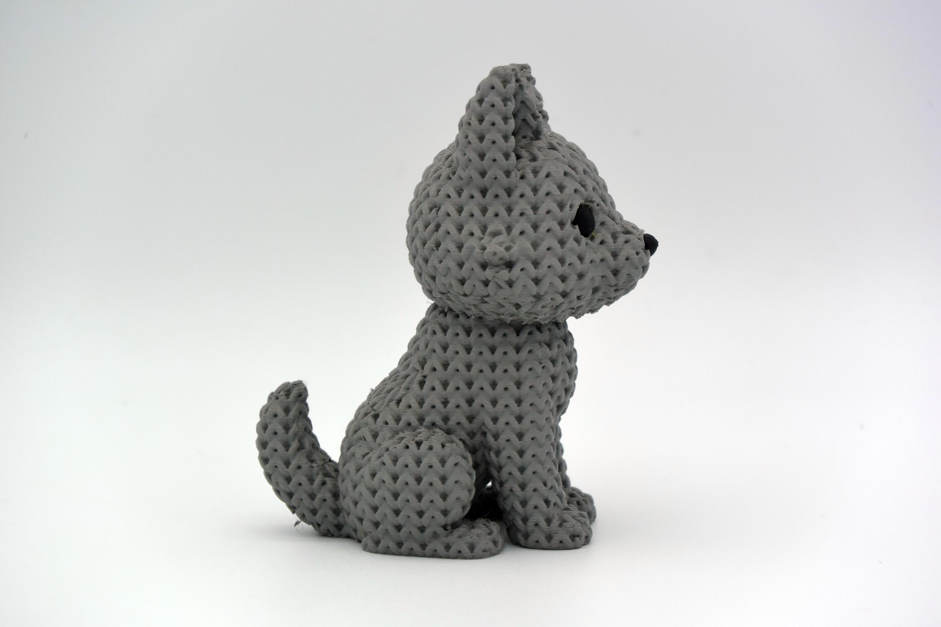 Figurine loup tricot 3D • Statue déco artisanale • Cadeau original • 3 tailles et 14 couleurs