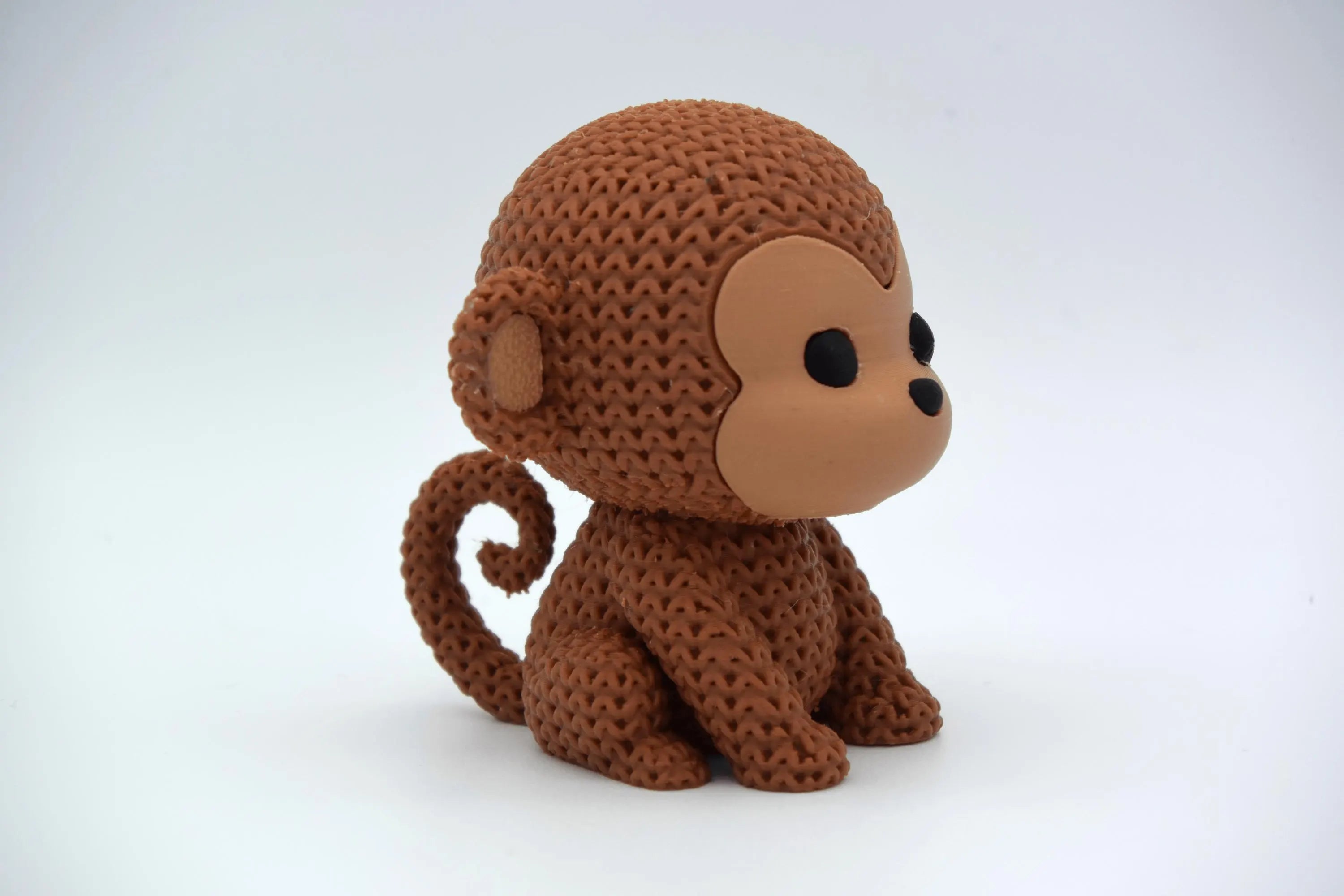 Figurine singe tricot 3D • Sculpture artisanale • Déco jungle • 3 tailles et 14 couleurs