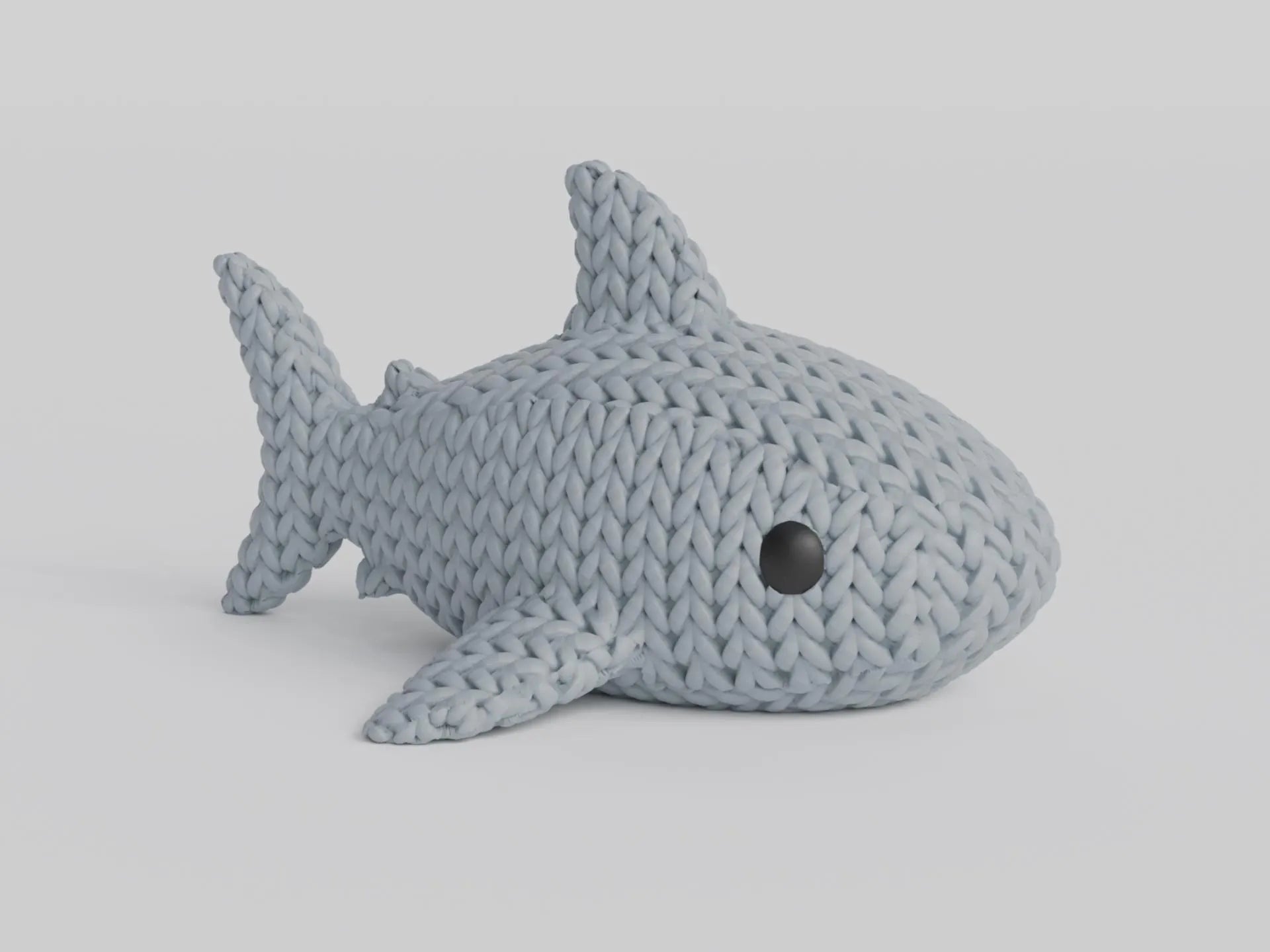 Figurine requin tricot 3D • Sculpture marine artisanale • Cadeau original • 3 tailles et 14 couleurs