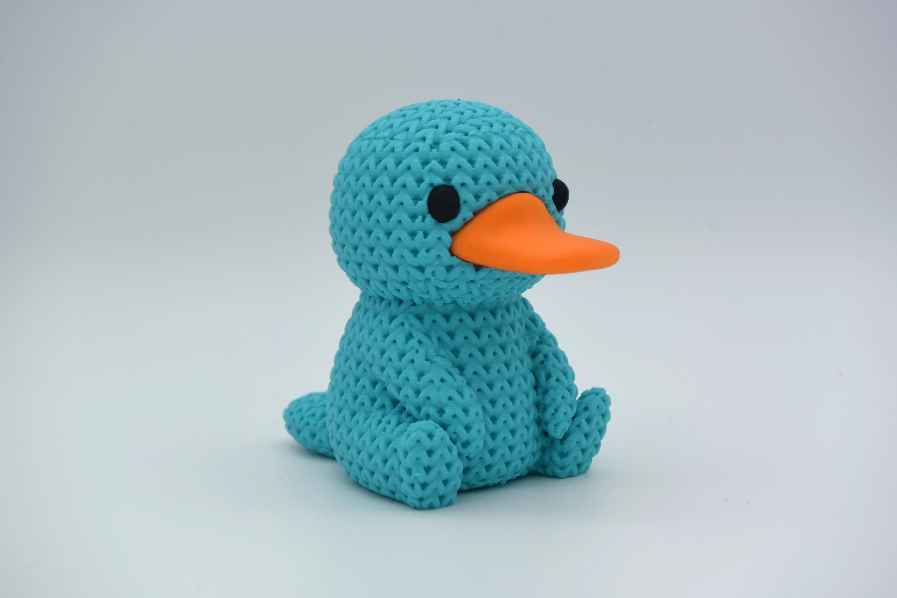 Figurine ornithorynque tricot 3D • Sculpture artisanale rare • Cadeau original • 3 tailles et 14 couleurs