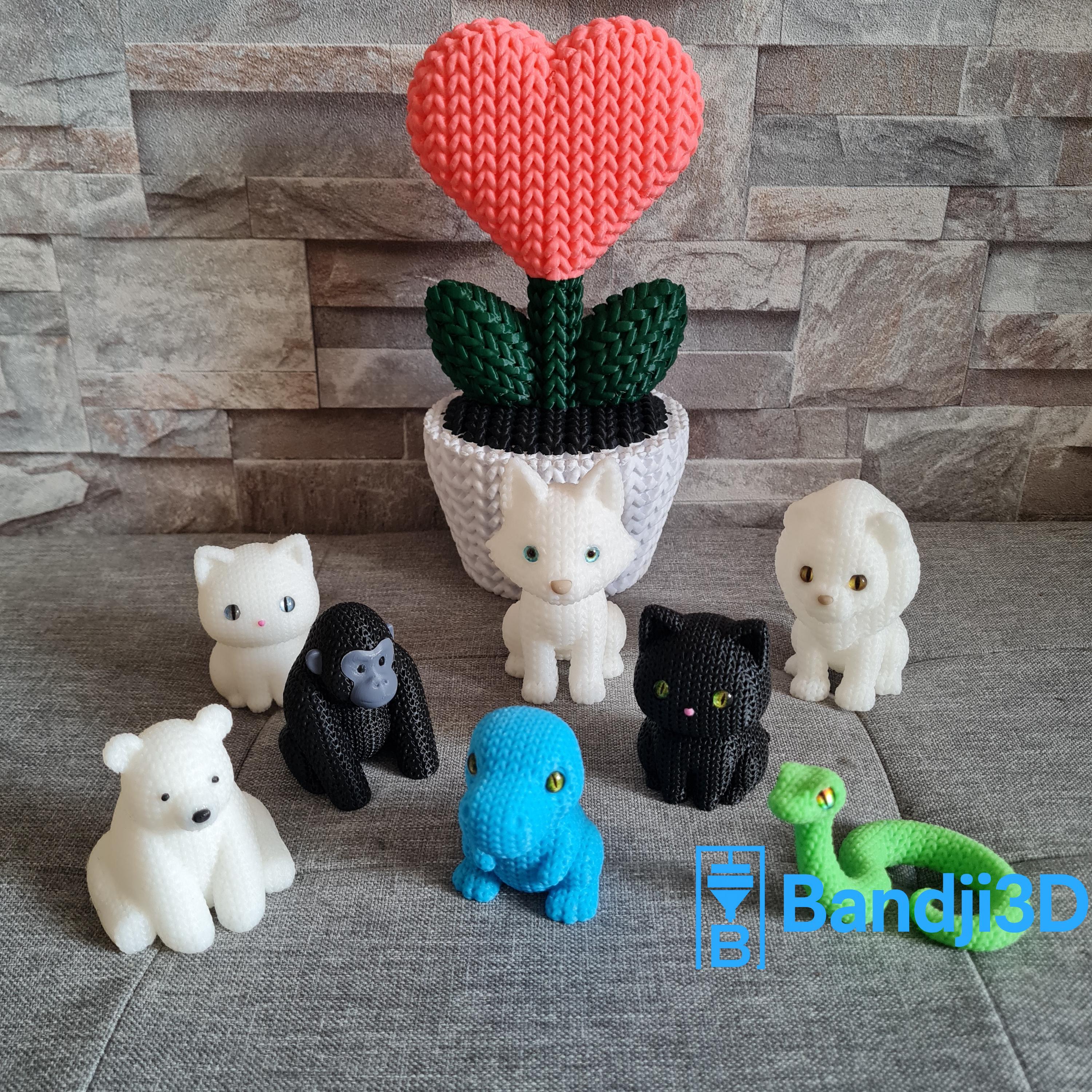 Figurine chèvre tricot 3D • Sculpture décorative fait main • Cadeau original • Disponible en 3 tailles et 14 couleurs
