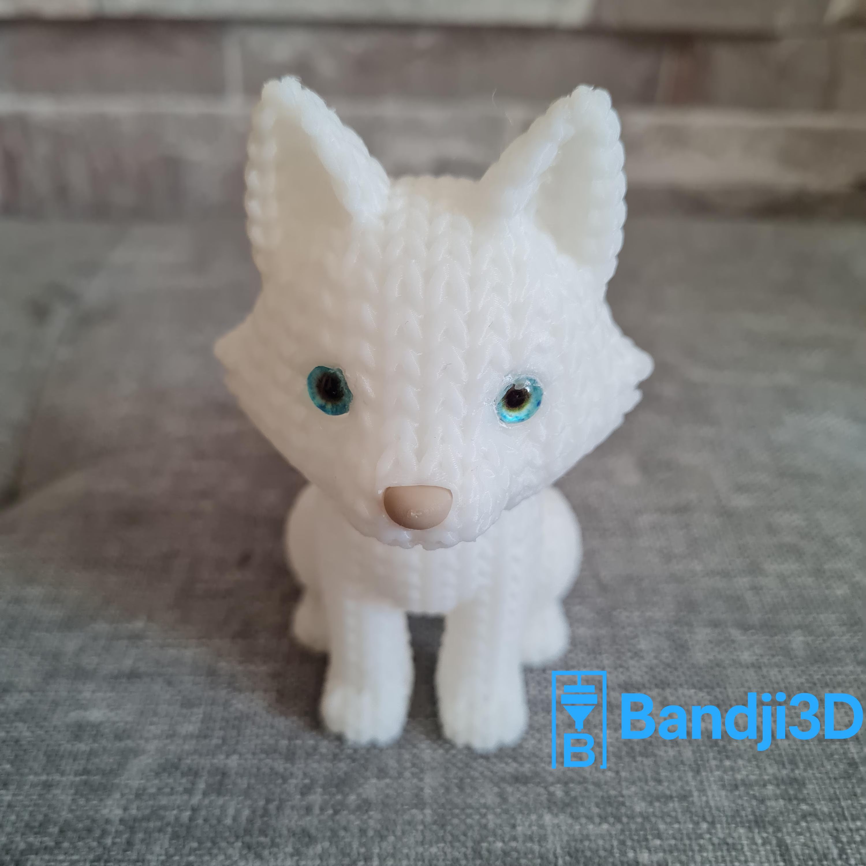 Figurine loup tricot 3D • Statue déco artisanale • Cadeau original • 3 tailles et 14 couleurs