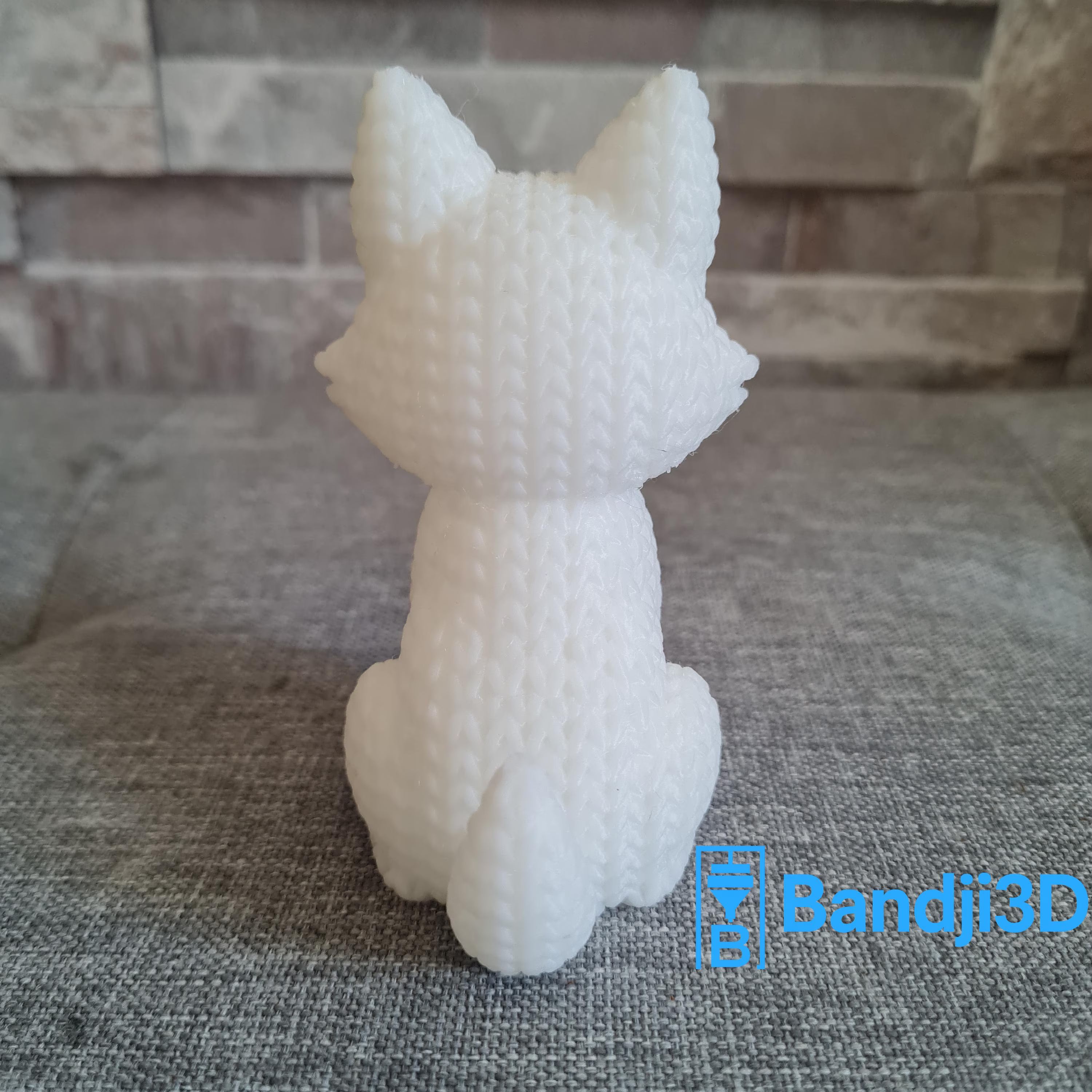 Figurine loup tricot 3D • Statue déco artisanale • Cadeau original • 3 tailles et 14 couleurs