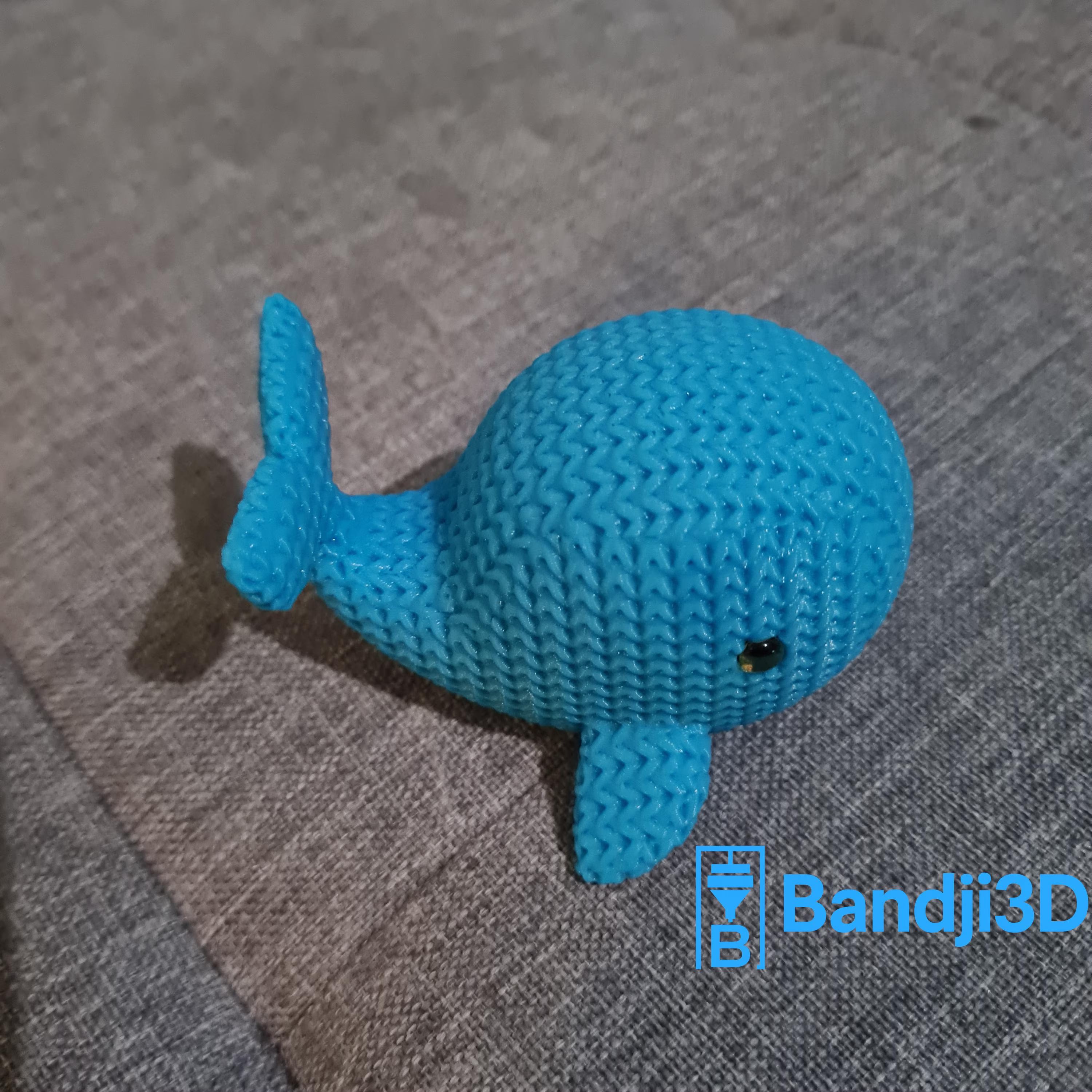 Figurine baleine tricot 3D • Sculpture marine artisanale • Cadeau original • 3 tailles et 14 couleurs