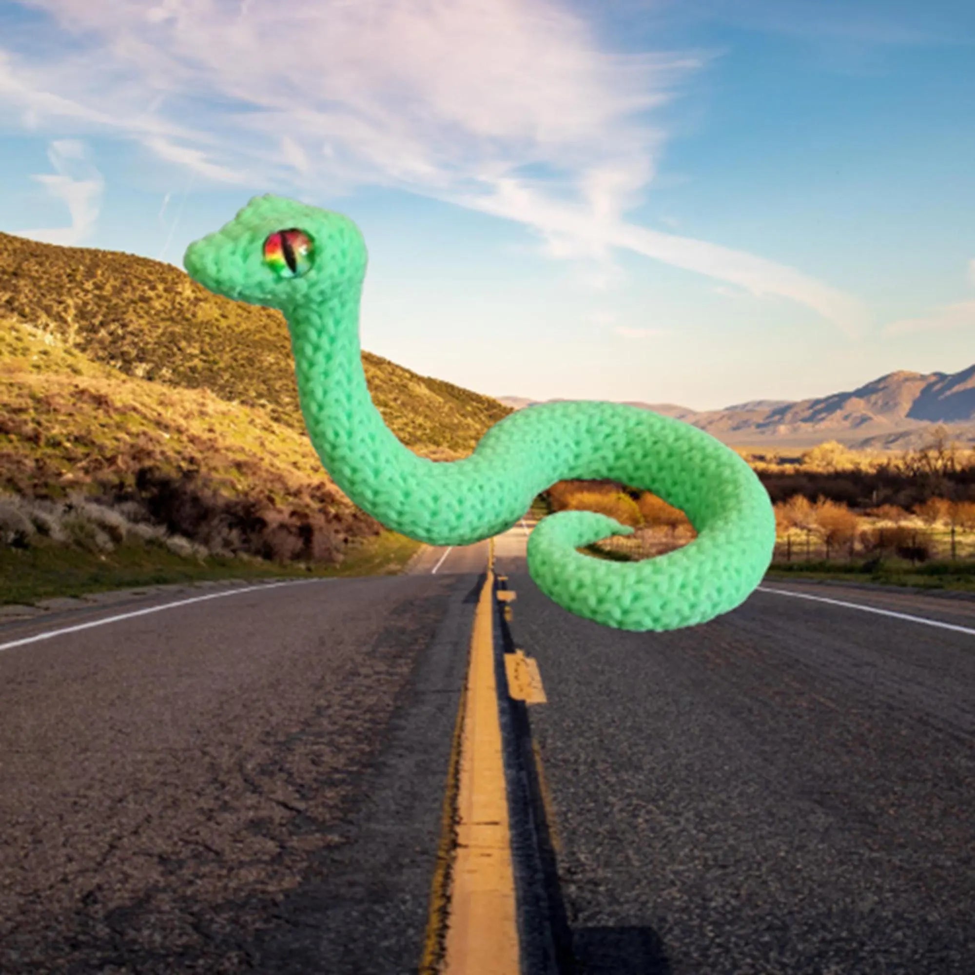 Figurine serpent tricot 3D • Sculpture artisanale • Déco exotique • 3 tailles et 14 couleurs