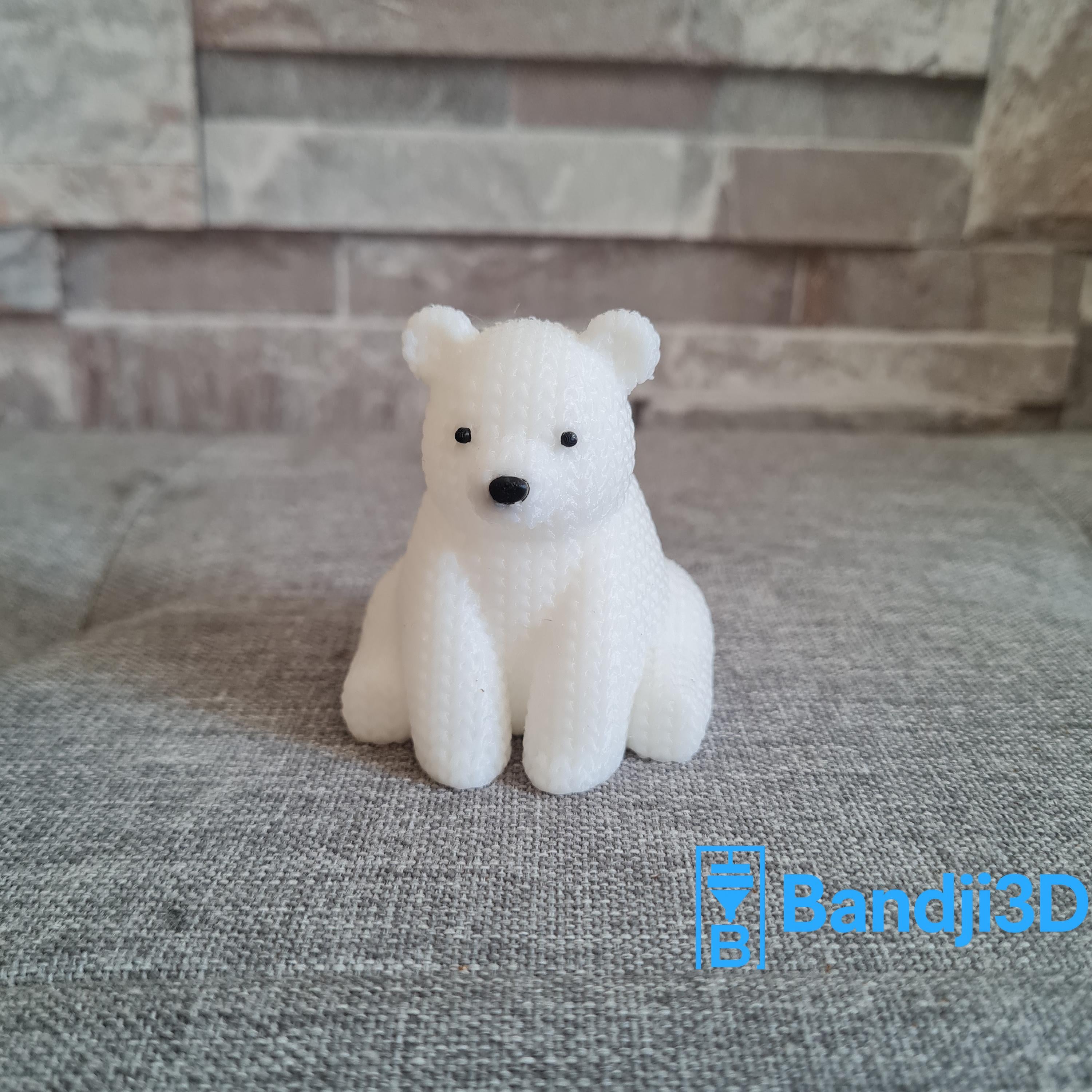 Figurine ours tricot 3D • Sculpture artisanale • Déco nature • 3 tailles et 14 couleurs