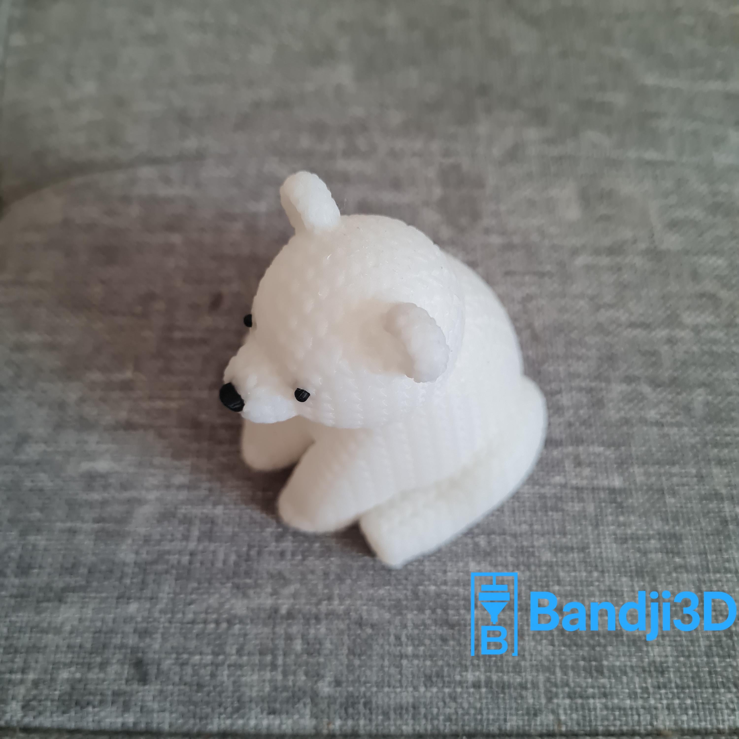 Figurine ours tricot 3D • Sculpture artisanale • Déco nature • 3 tailles et 14 couleurs