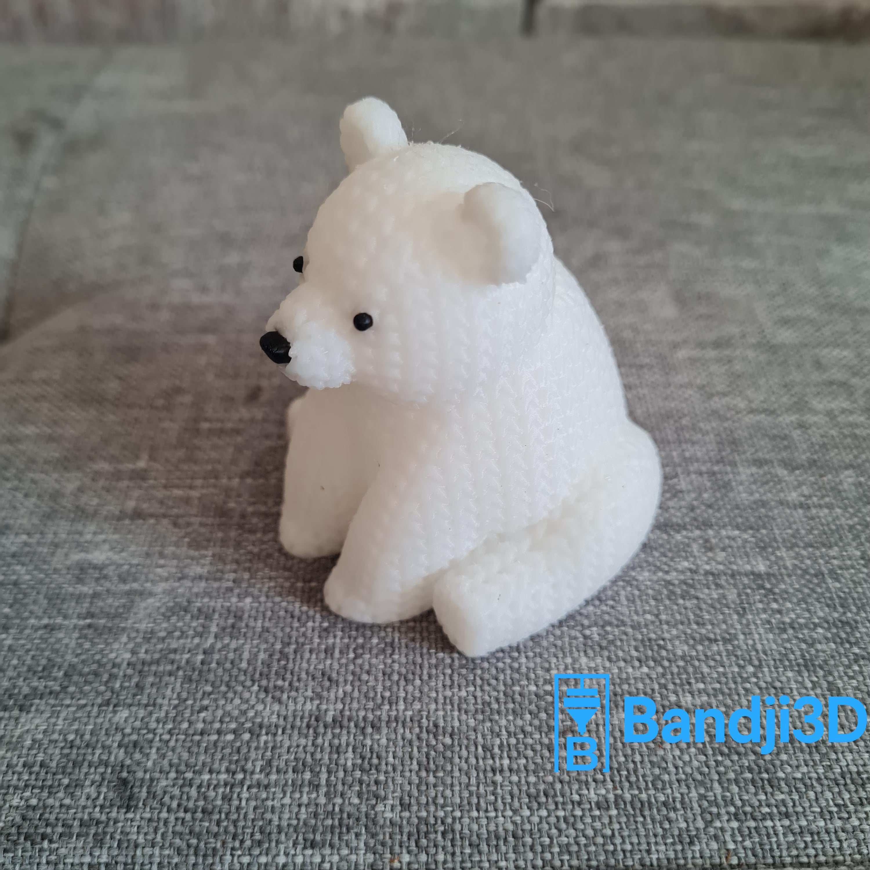 Figurine ours tricot 3D • Sculpture artisanale • Déco nature • 3 tailles et 14 couleurs