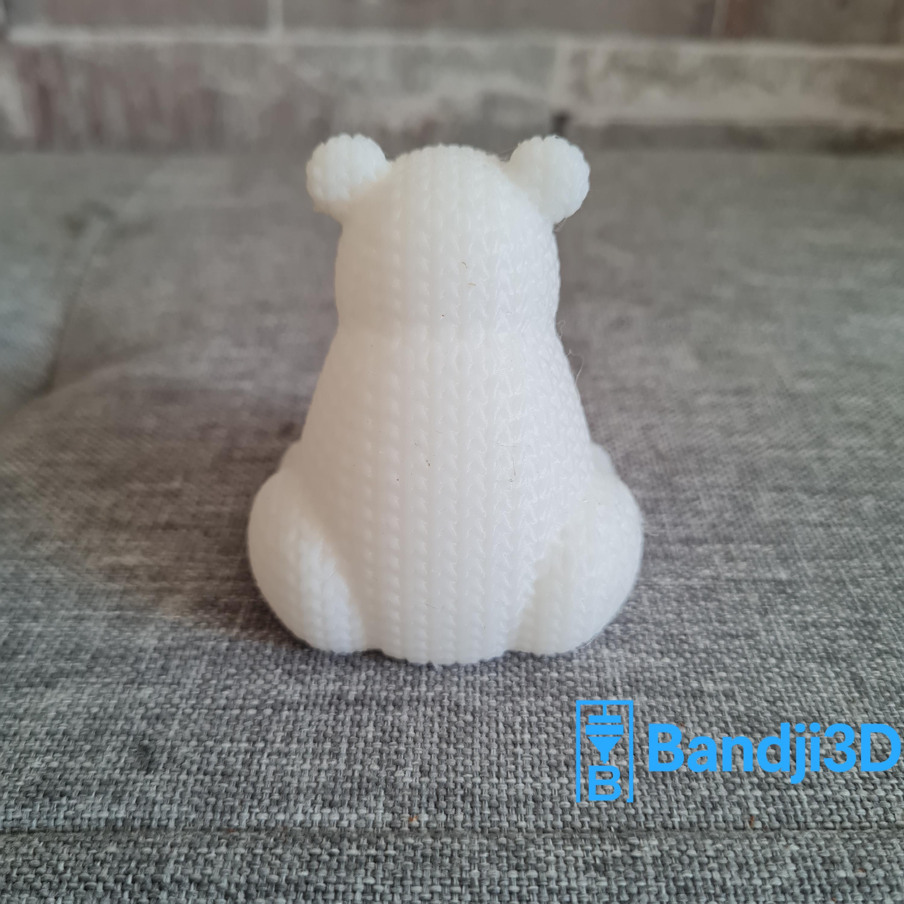 Figurine ours tricot 3D • Sculpture artisanale • Déco nature • 3 tailles et 14 couleurs