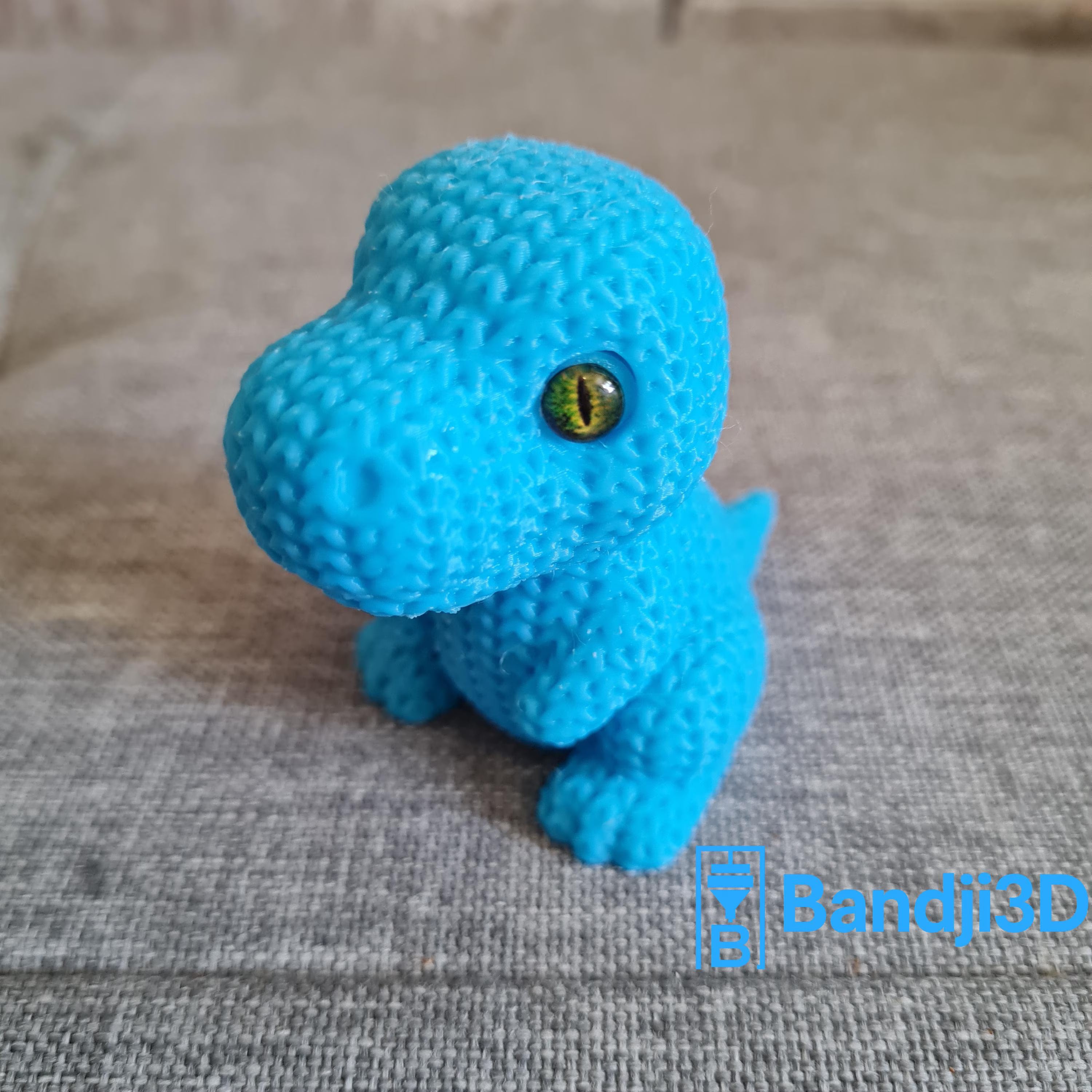 Figurine dinosaure T-Rex tricot 3D • Sculpture artisanale mignonne • Déco originale • 3 tailles et 14 couleurs