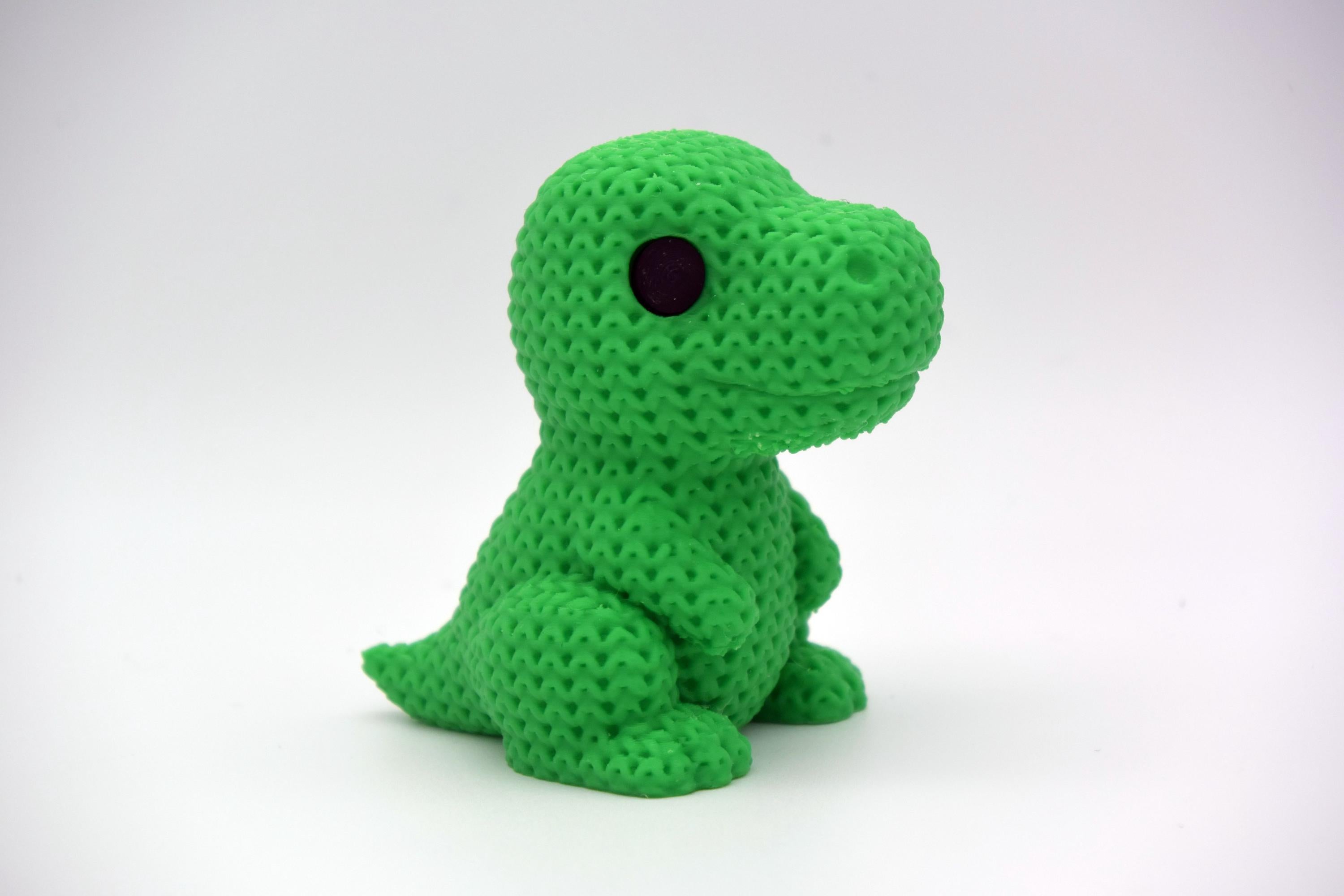 Figurine dinosaure T-Rex tricot 3D • Sculpture artisanale mignonne • Déco originale • 3 tailles et 14 couleurs
