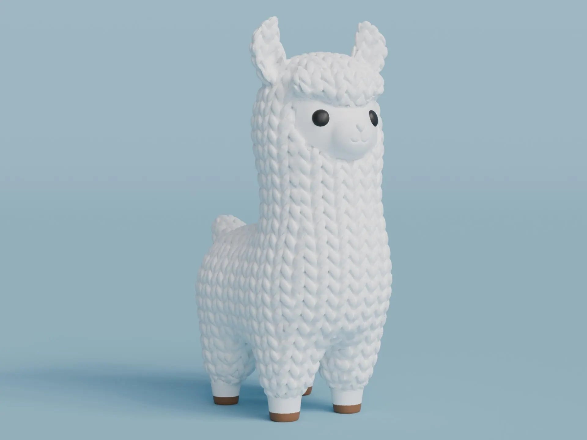 Figurine lama tricot 3D • Sculpture artisanale • Déco exotique • 3 tailles et 14 couleurs