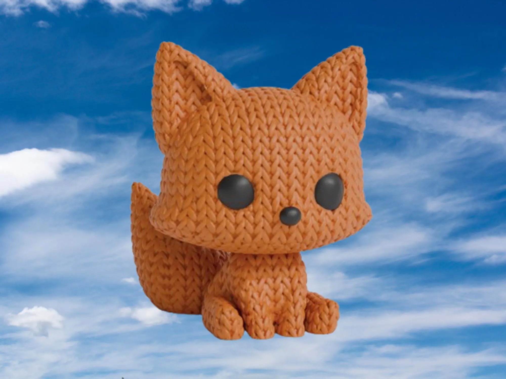 Figurine renard tricot 3D • Sculpture artisanale • Déco forestière • 3 tailles et 14 couleurs
