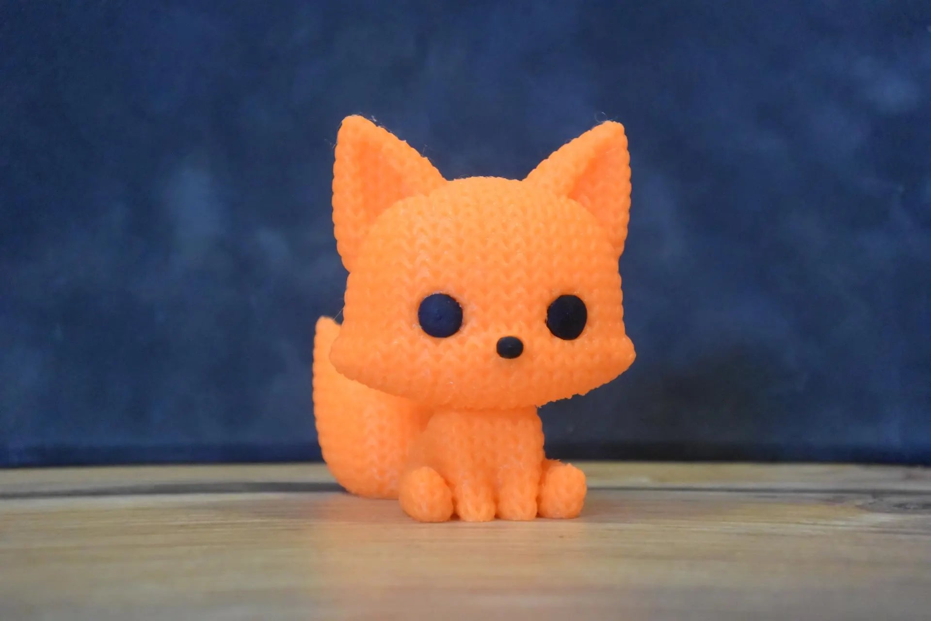 Figurine renard tricot 3D • Sculpture artisanale • Déco forestière • 3 tailles et 14 couleurs