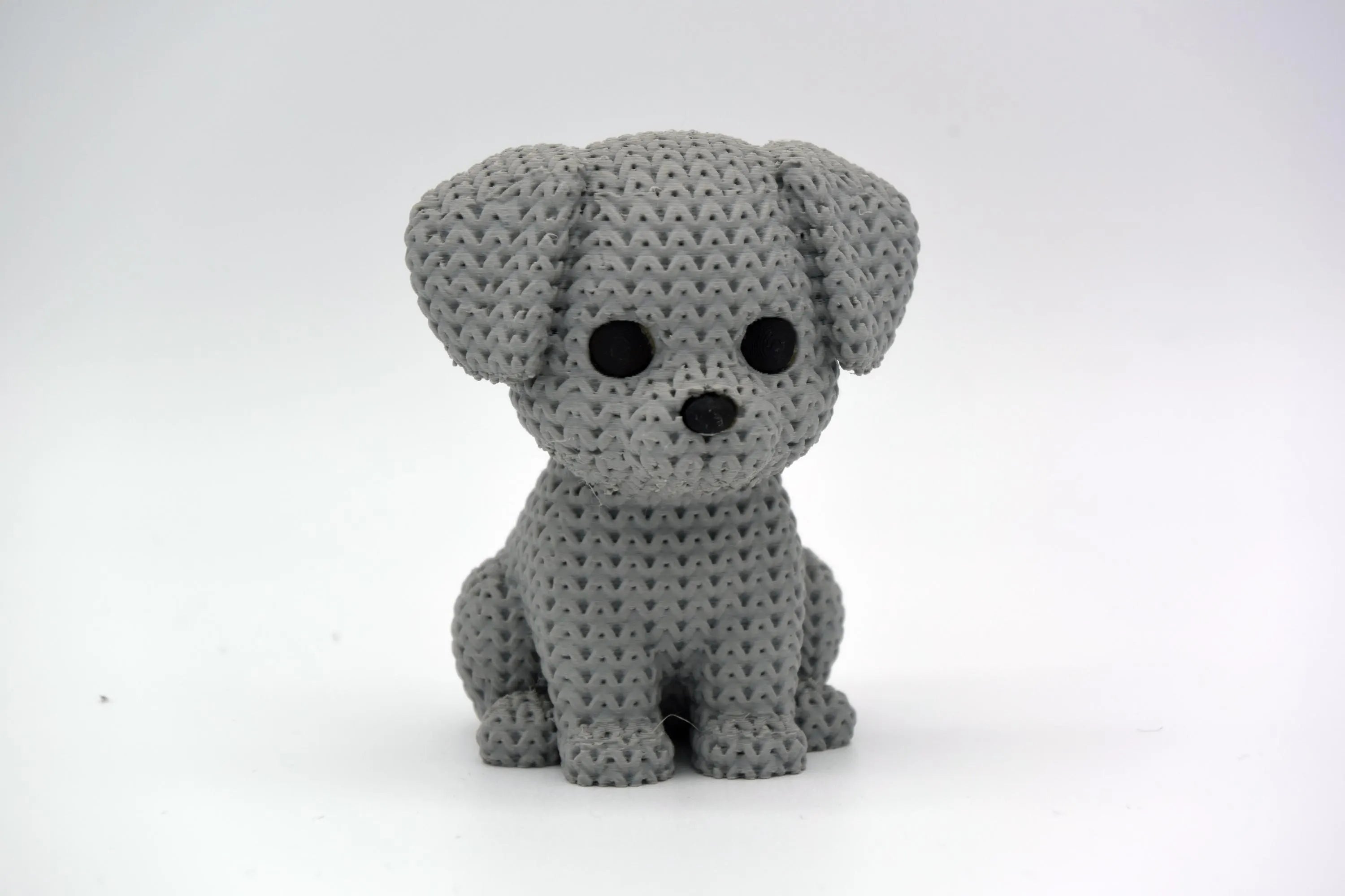 Figurine chien tricot 3D • Sculpture artisanale • Déco mignonne • 3 tailles et 14 couleurs