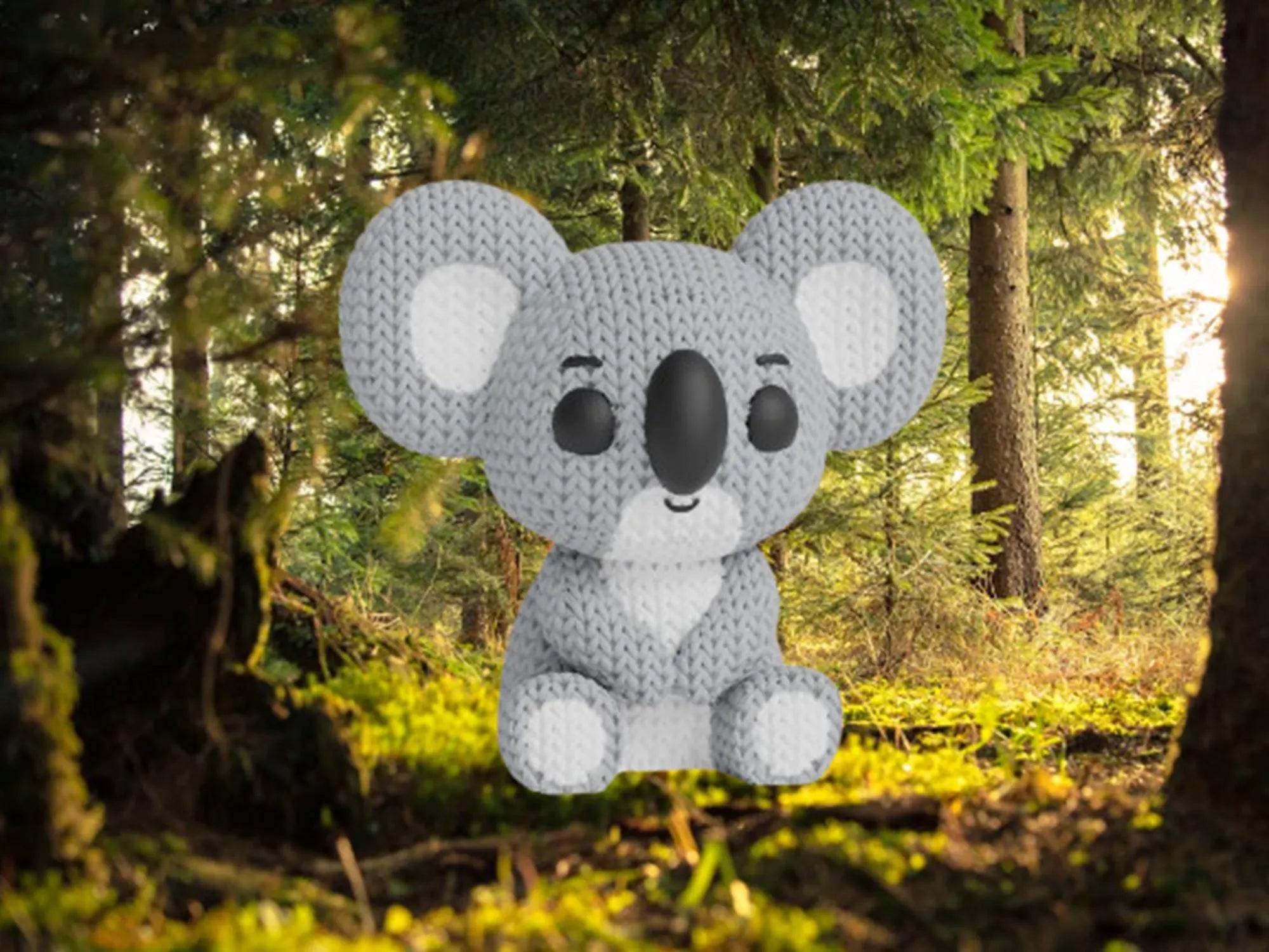 Figurine koala tricot 3D • Sculpture artisanale • Déco exotique • 2 tailles et 14 couleurs