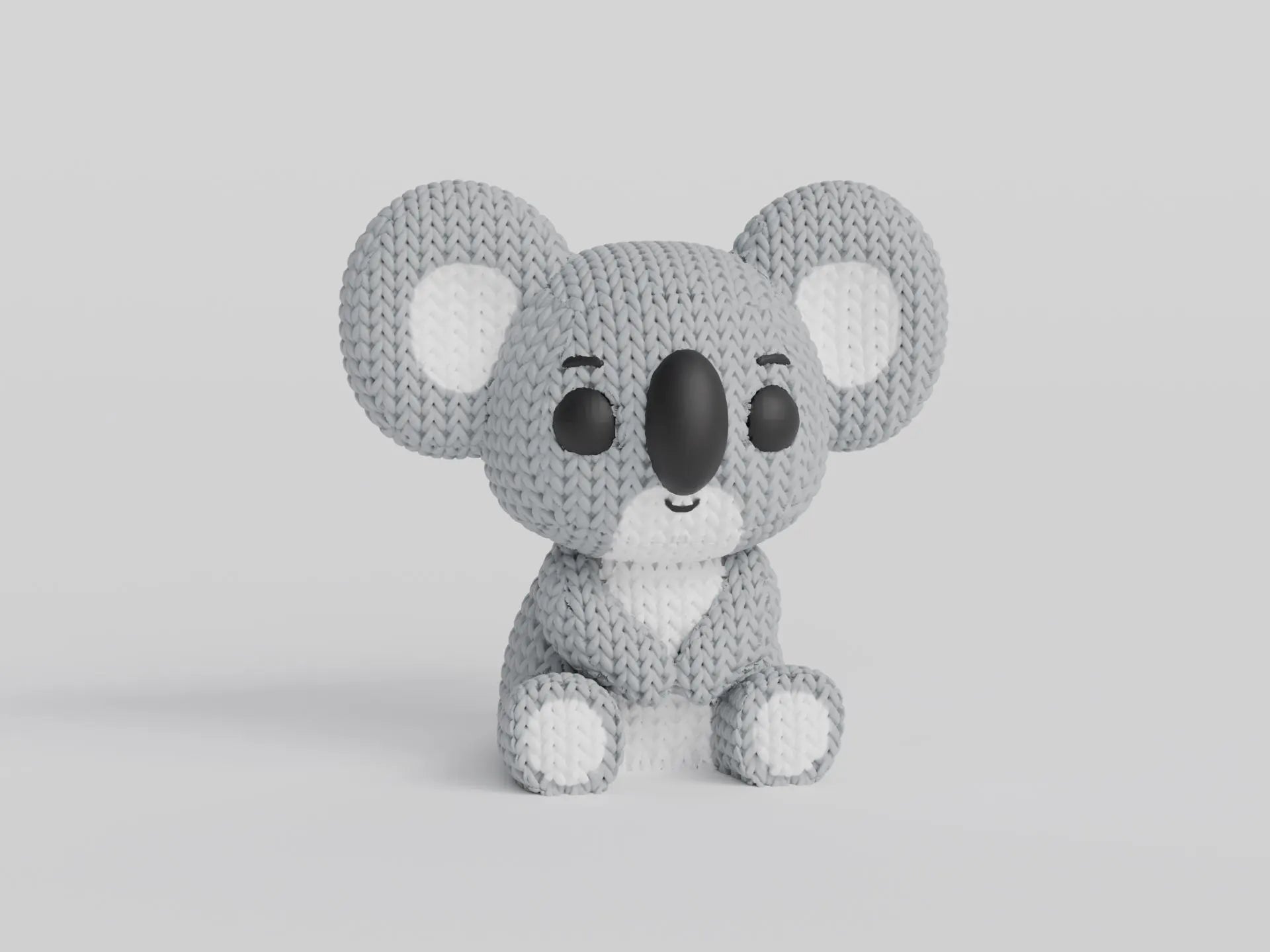 Figurine koala tricot 3D • Sculpture artisanale • Déco exotique • 2 tailles et 14 couleurs