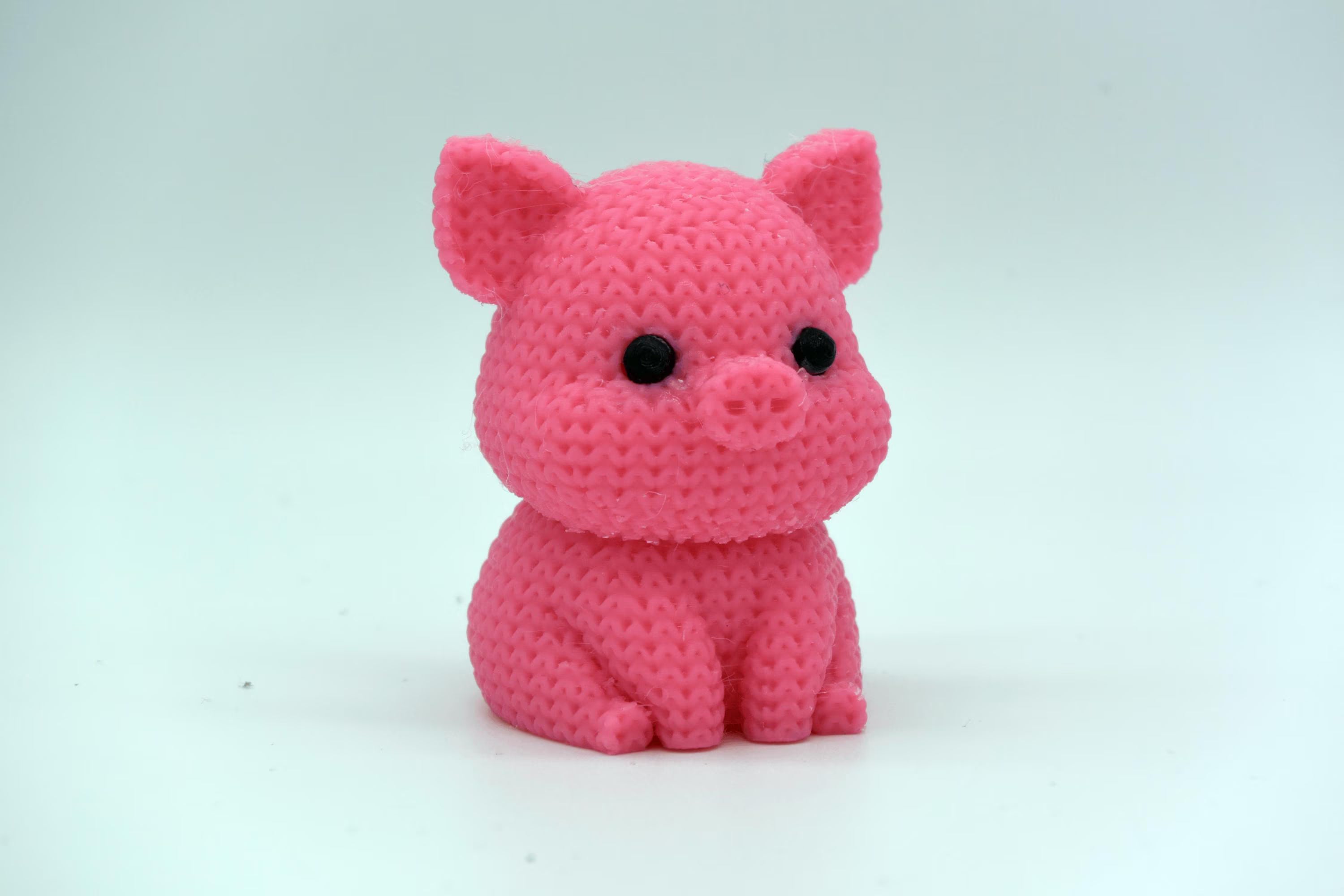 Figurine cochon tricot 3D • Sculpture artisanale mignonne • Déco rustique • 3 tailles et 14 couleurs