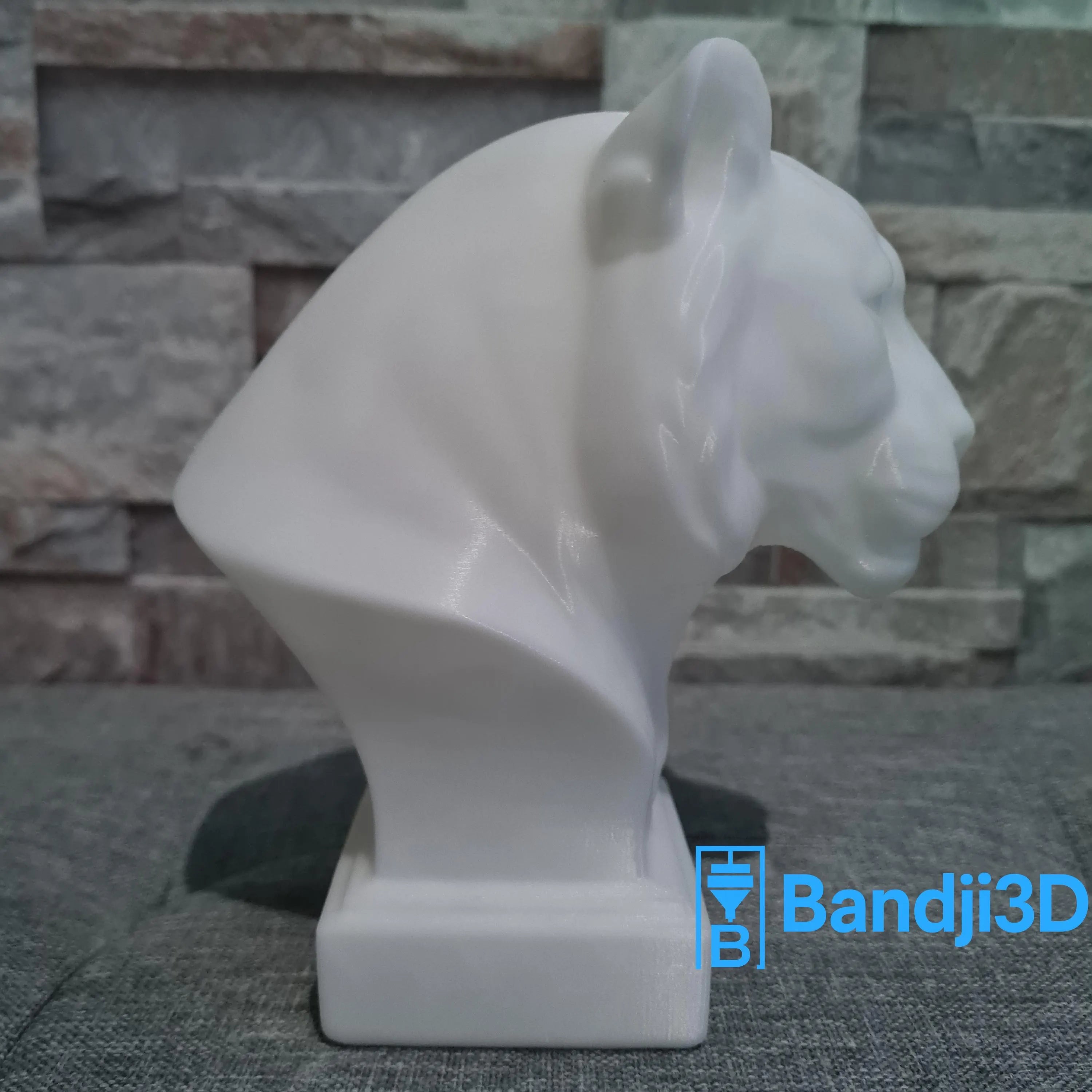 Buste tigre 3D • Sculpture déco moderne • Statue animale élégante • Disponible en 15 cm et 24 cm • Plusieurs couleurs