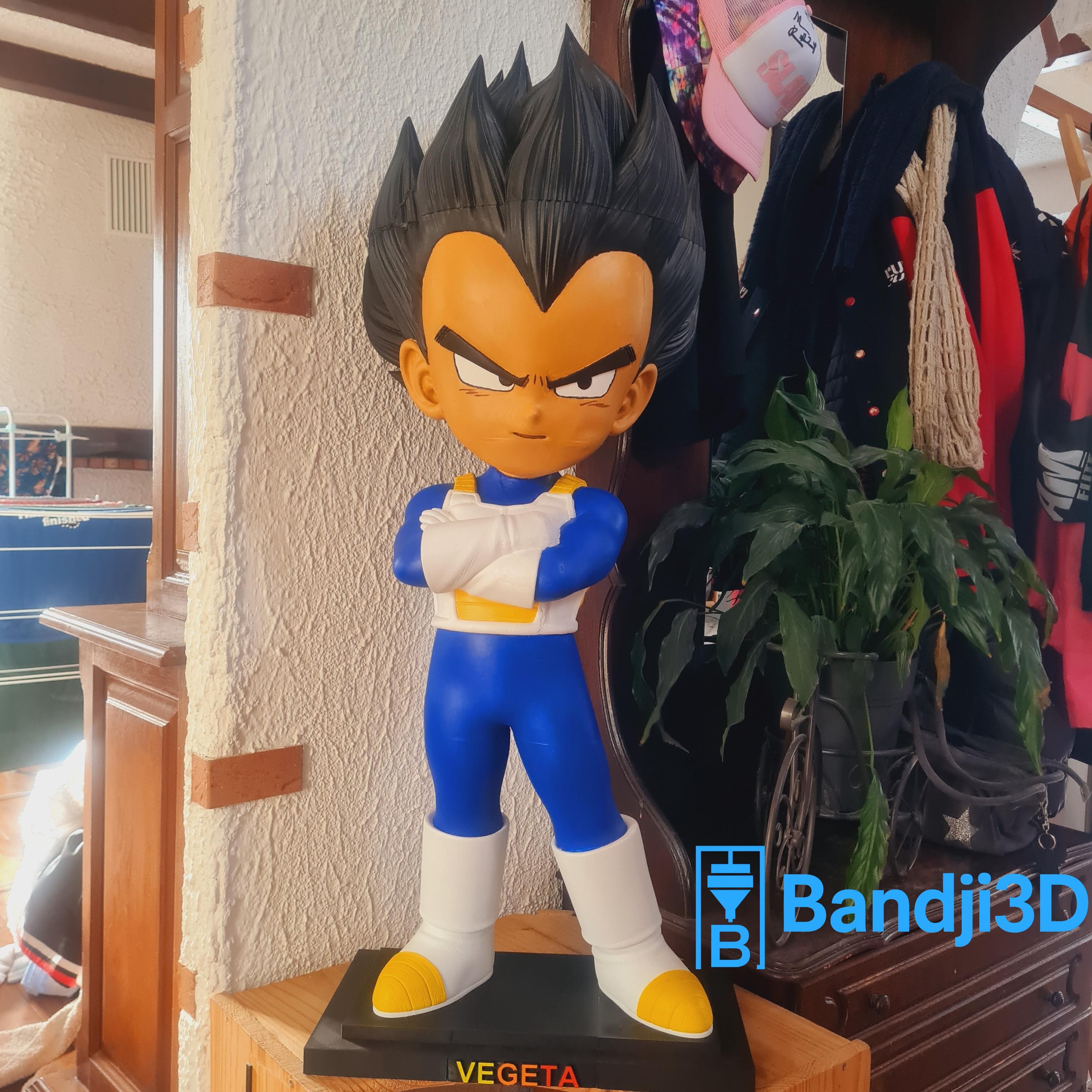 Statue inspirée de l’univers Vegeta 1m10 – Figurine géante style Dragon Ball – Décoration Anime – Impression 3D artisanale – Personnalisable