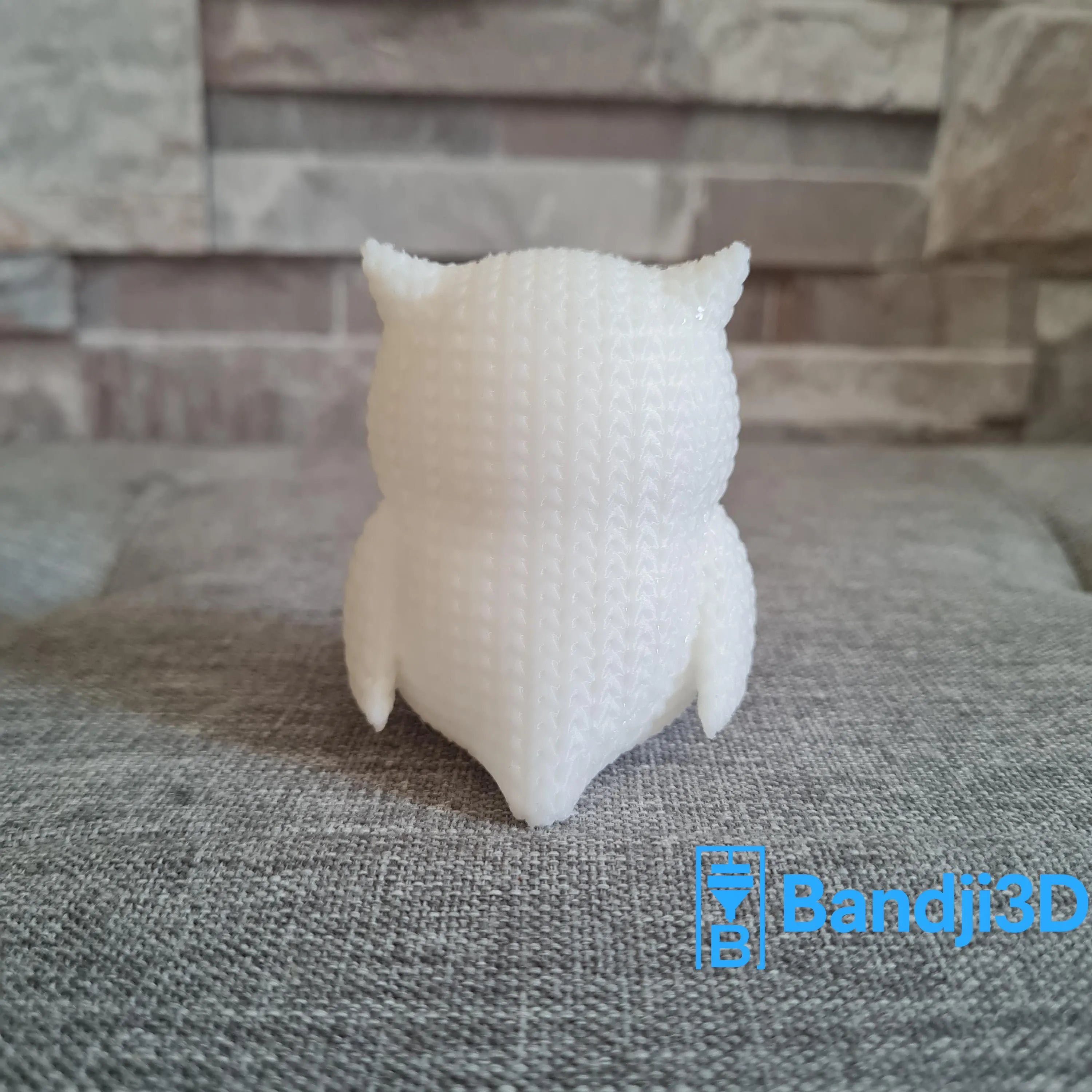 Figurine chouette tricot 3D • Sculpture artisanale • Déco mignonne • 3 tailles et 14 couleurs