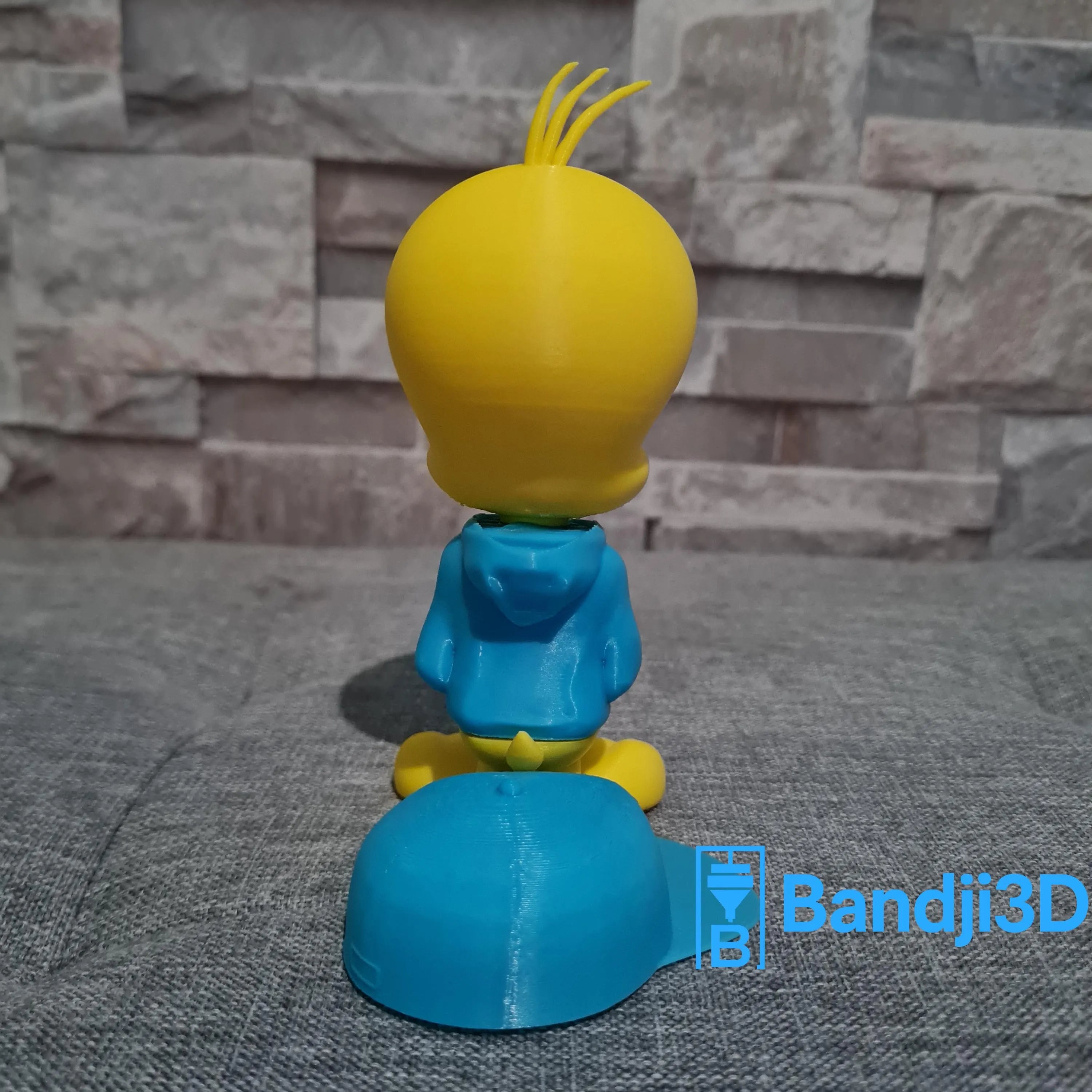 Figurine inspirée de l’univers Titi Streetwear – Figurine imprimée en 3D, Tweety déco geek et pop culture (13 cm / 24 cm