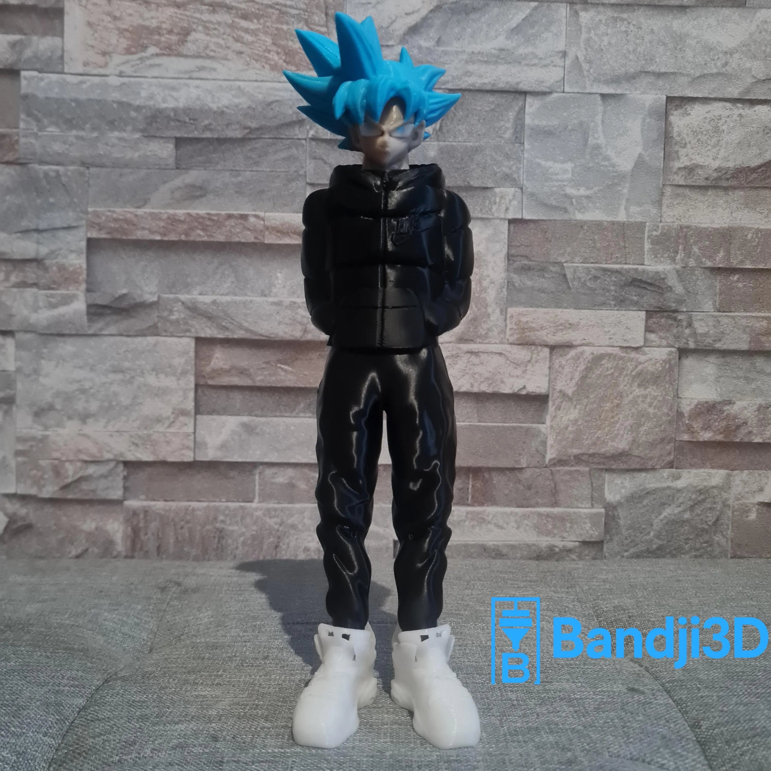 Figurine inspirée de l’univers son goku Saiyan Streetwear – Personnalisable (env. 25 cm) Impression 3D