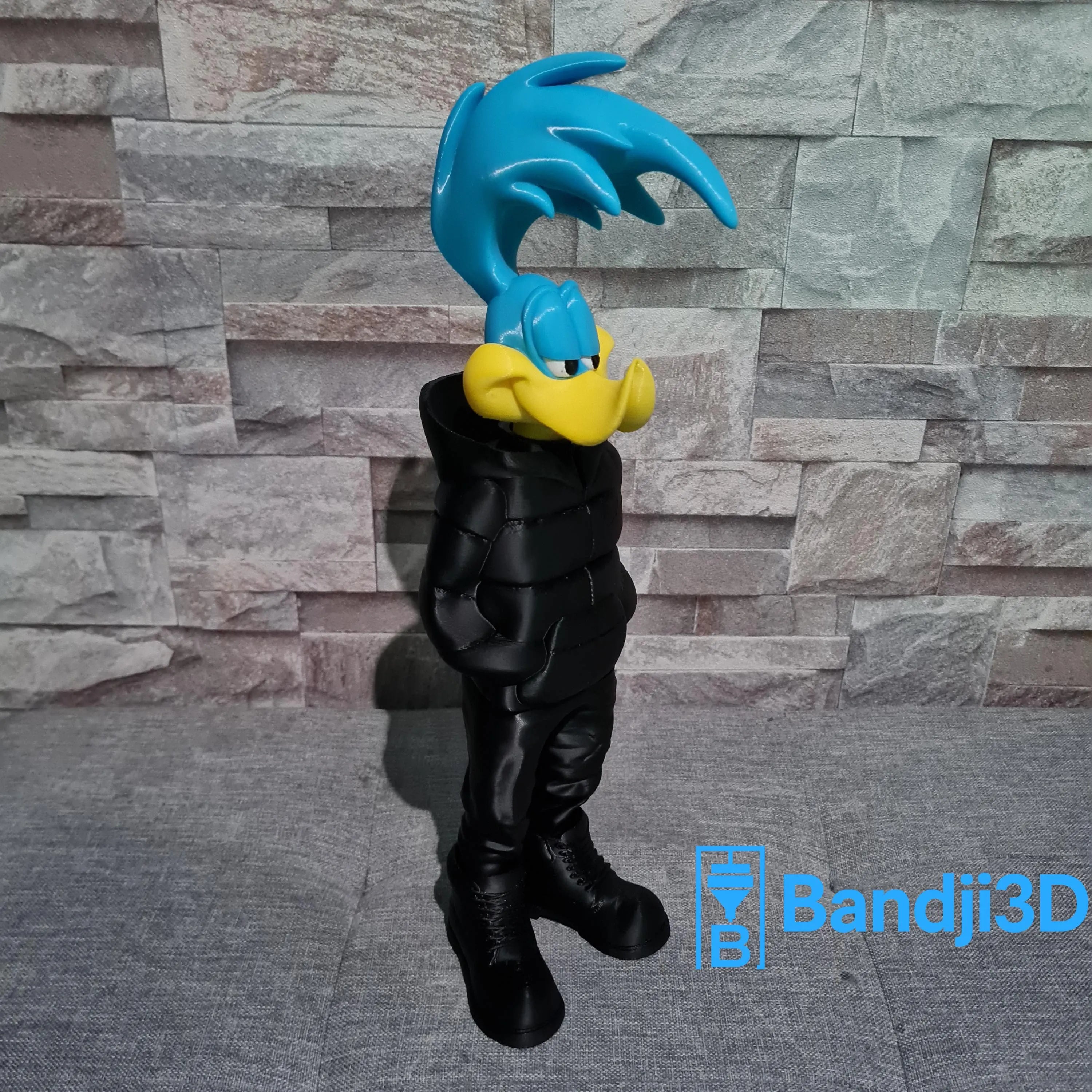 Figurine inspirée de l’univers Road Runner (Bip Bip) Streetwear – 34 cm – Couleur Personnalisable – Déco Pop Culture Impression 3D