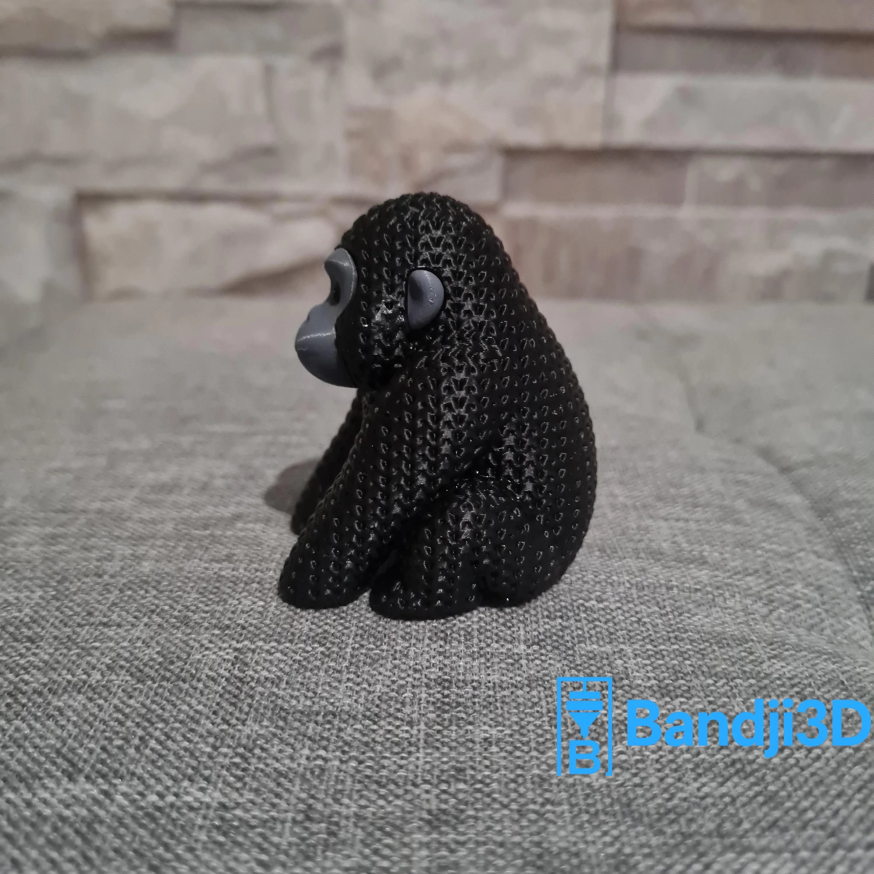 Figurine gorille tricot 3D • Statue déco moderne • Cadeau original • 3 tailles et 14 couleurs