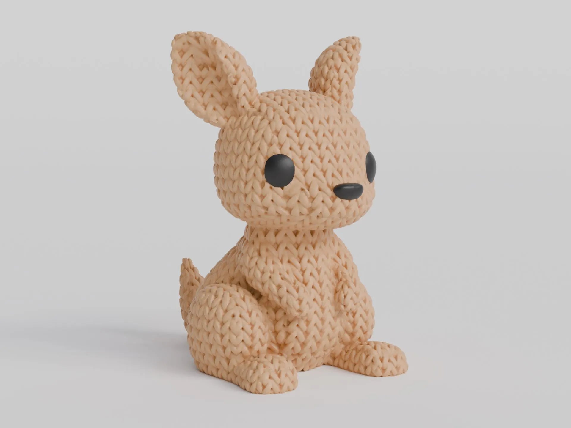 Figurine kangourou tricot 3D • Figurine artisanale déco • Cadeau original • 3 tailles et 14 couleurs