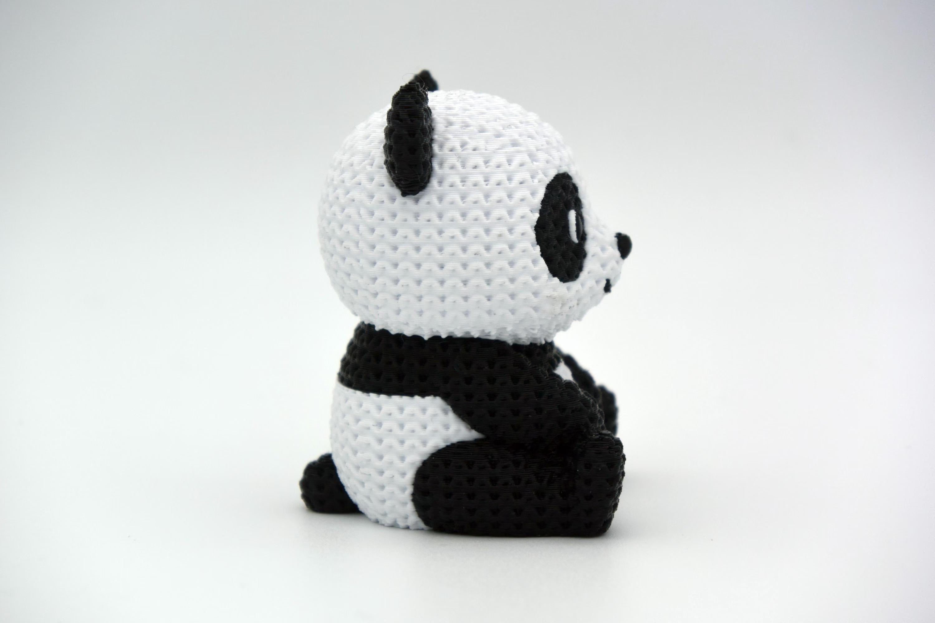 Figurine panda tricot 3D • Figurine artisanale mignonne • Cadeau original • 2 tailles et 14 couleurs
