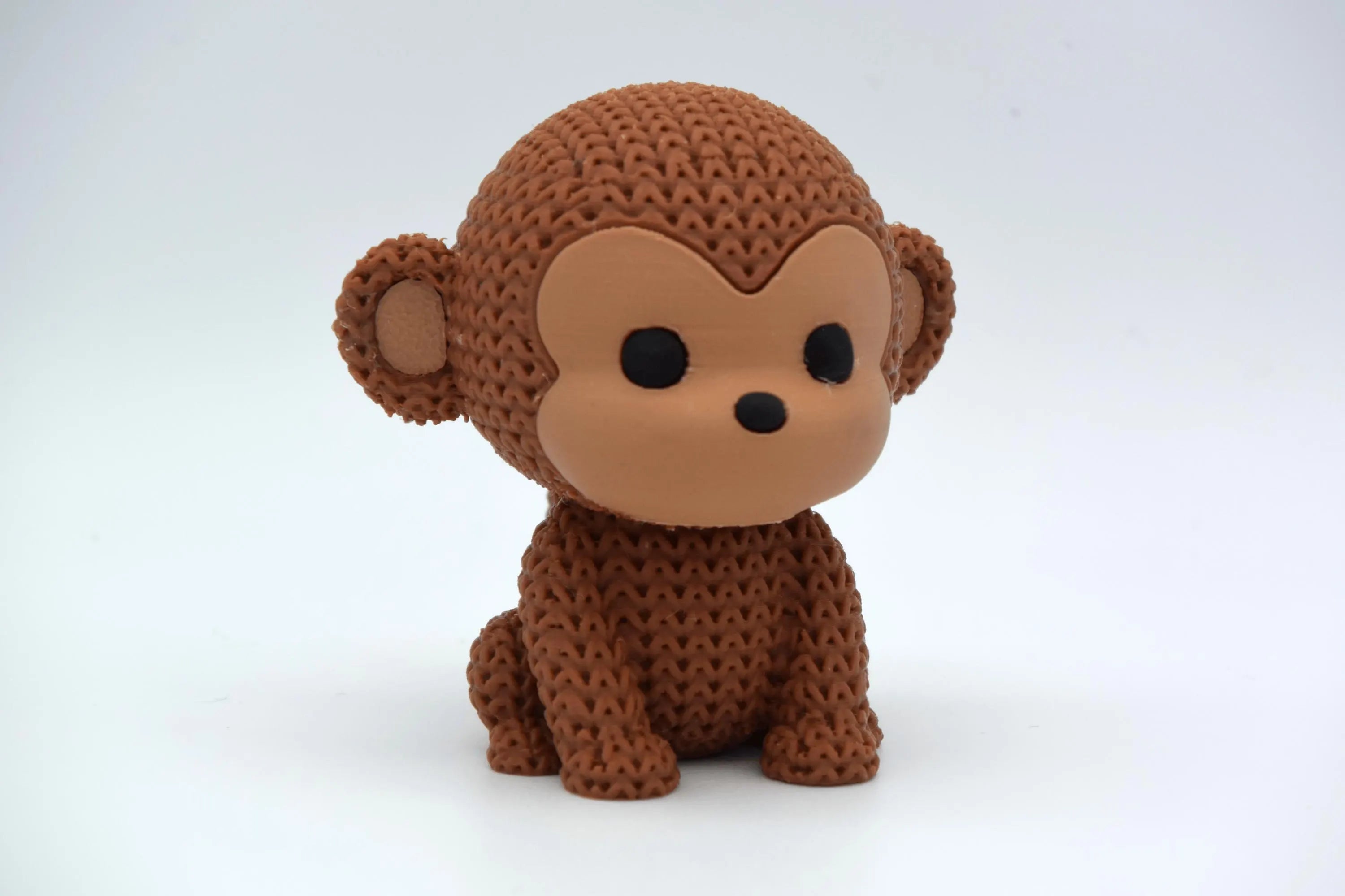 Figurine singe tricot 3D • Sculpture artisanale • Déco jungle • 3 tailles et 14 couleurs