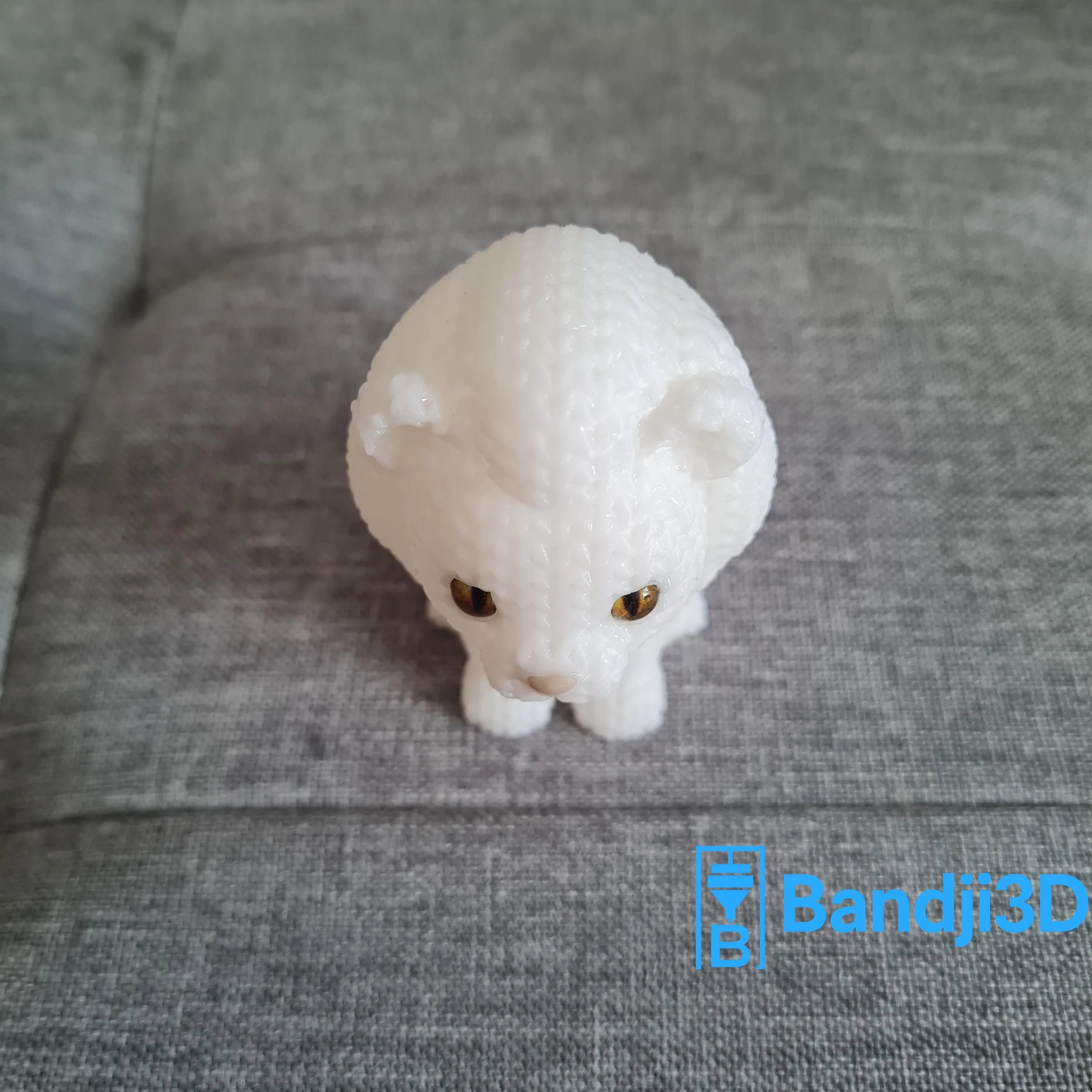 Figurine lion tricot 3D • Sculpture déco artisanale • Cadeau original • 2 tailles et 14 couleurs