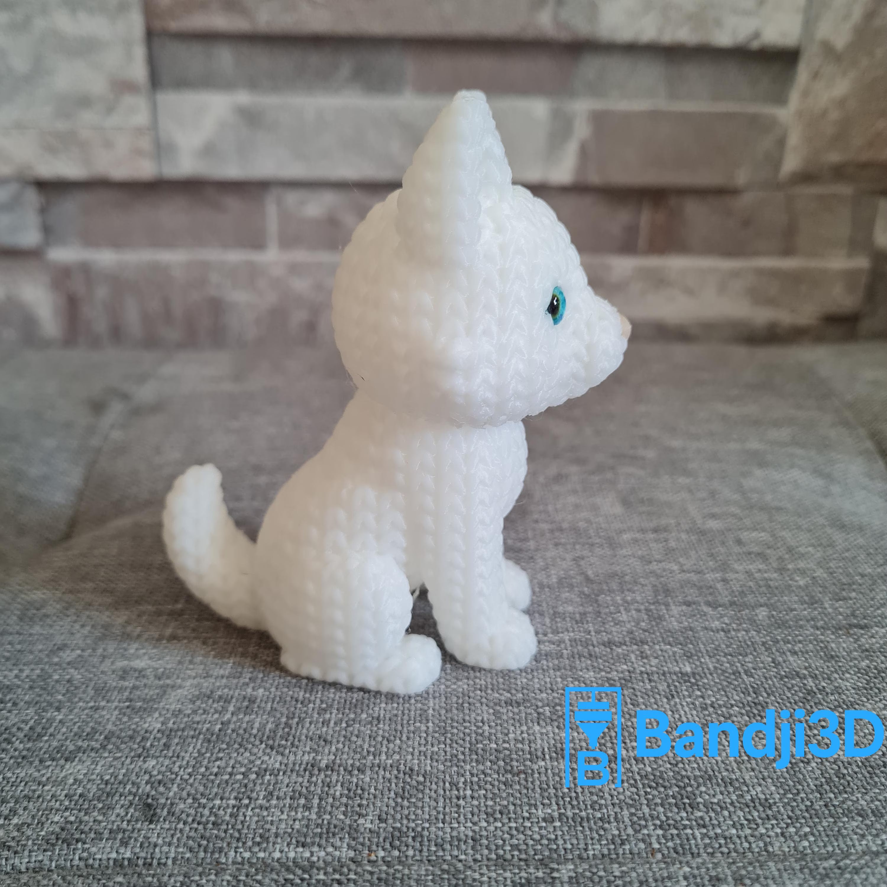 Figurine loup tricot 3D • Statue déco artisanale • Cadeau original • 3 tailles et 14 couleurs