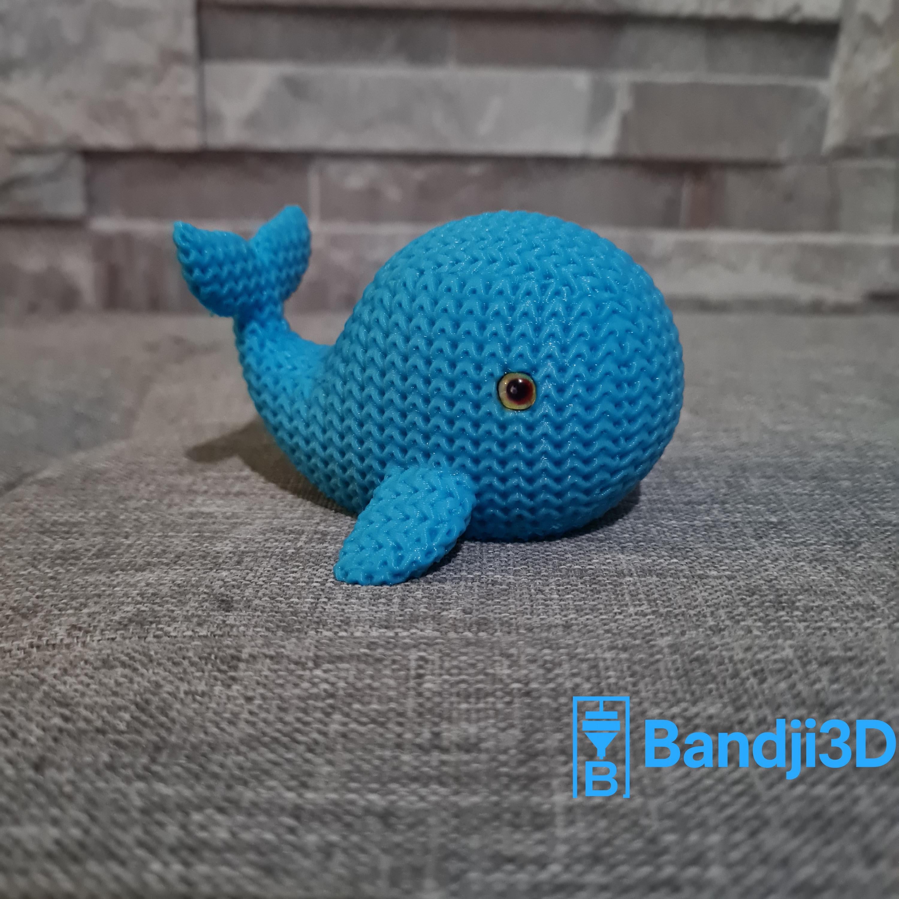 Figurine baleine tricot 3D • Sculpture marine artisanale • Cadeau original • 3 tailles et 14 couleurs
