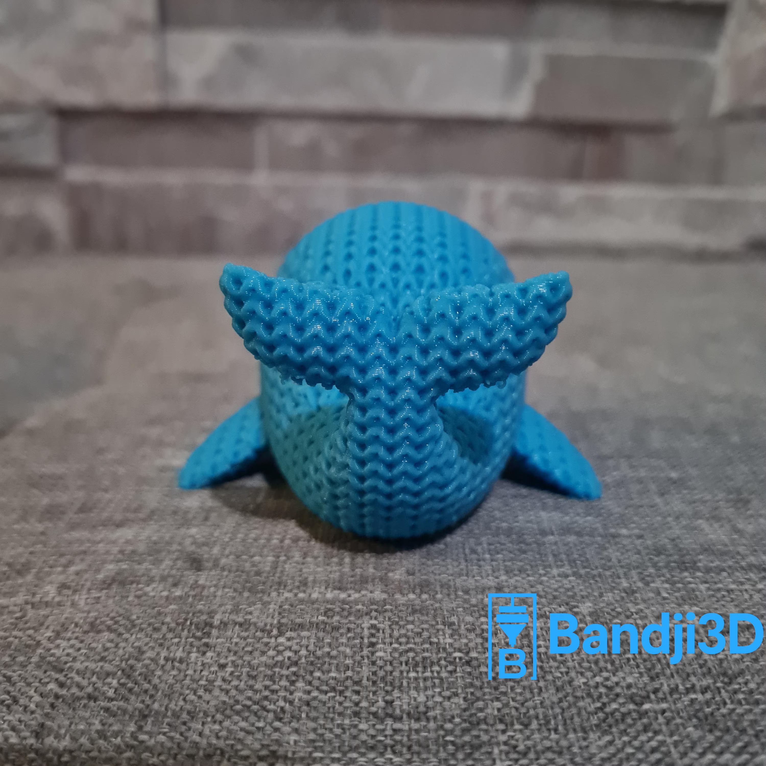 Figurine baleine tricot 3D • Sculpture marine artisanale • Cadeau original • 3 tailles et 14 couleurs